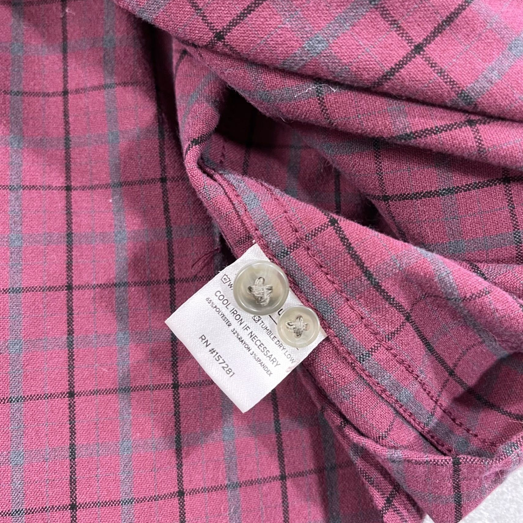 Mizzen+Main Mizzen+Main Shirt Mens 2XL XXL Maroon Purple Check Leeward Stretch Classic Button-Up Casual Business Size US XXL / EU 58 / 5 - 4 Thumbnail