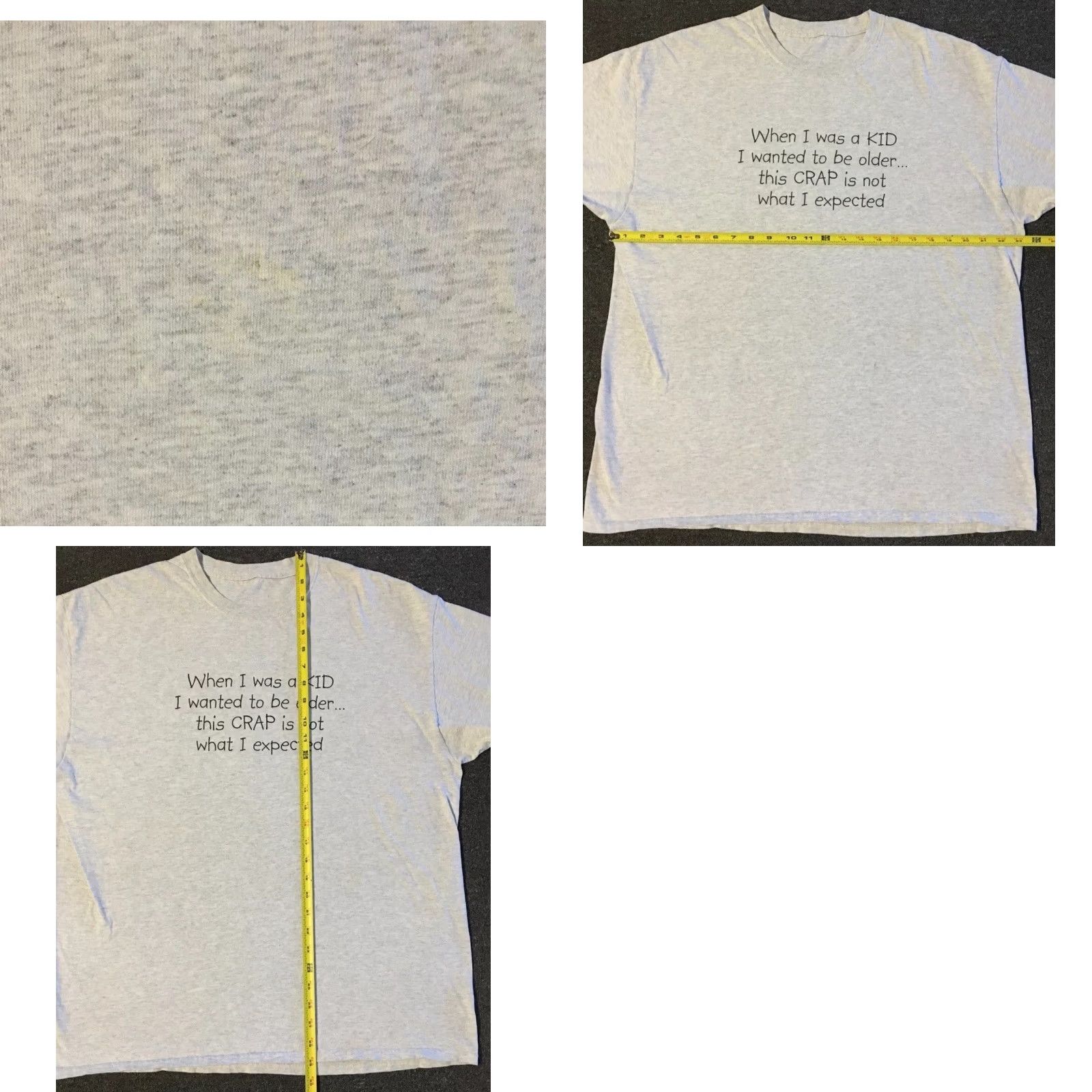 Vintage VINTAGE This Crap Isn’t What I Expected Faded Shirt XL Sarcasm T-Shirt Mens Gray 80s 90s Grunge Funny Saying Joke Size US XL / EU 56 / 4 - 9 Thumbnail