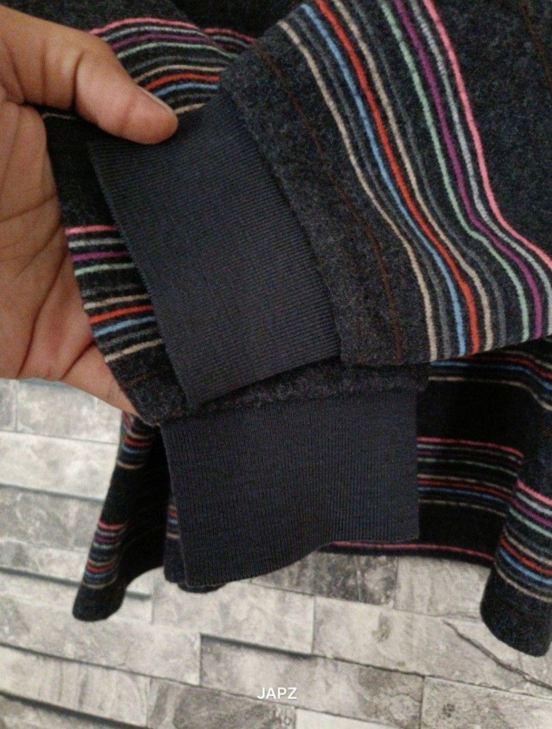 DAKS Daks stripe wool crop boxy polo shirt Size M / US 6-8 / IT 42-44 - 4 Thumbnail