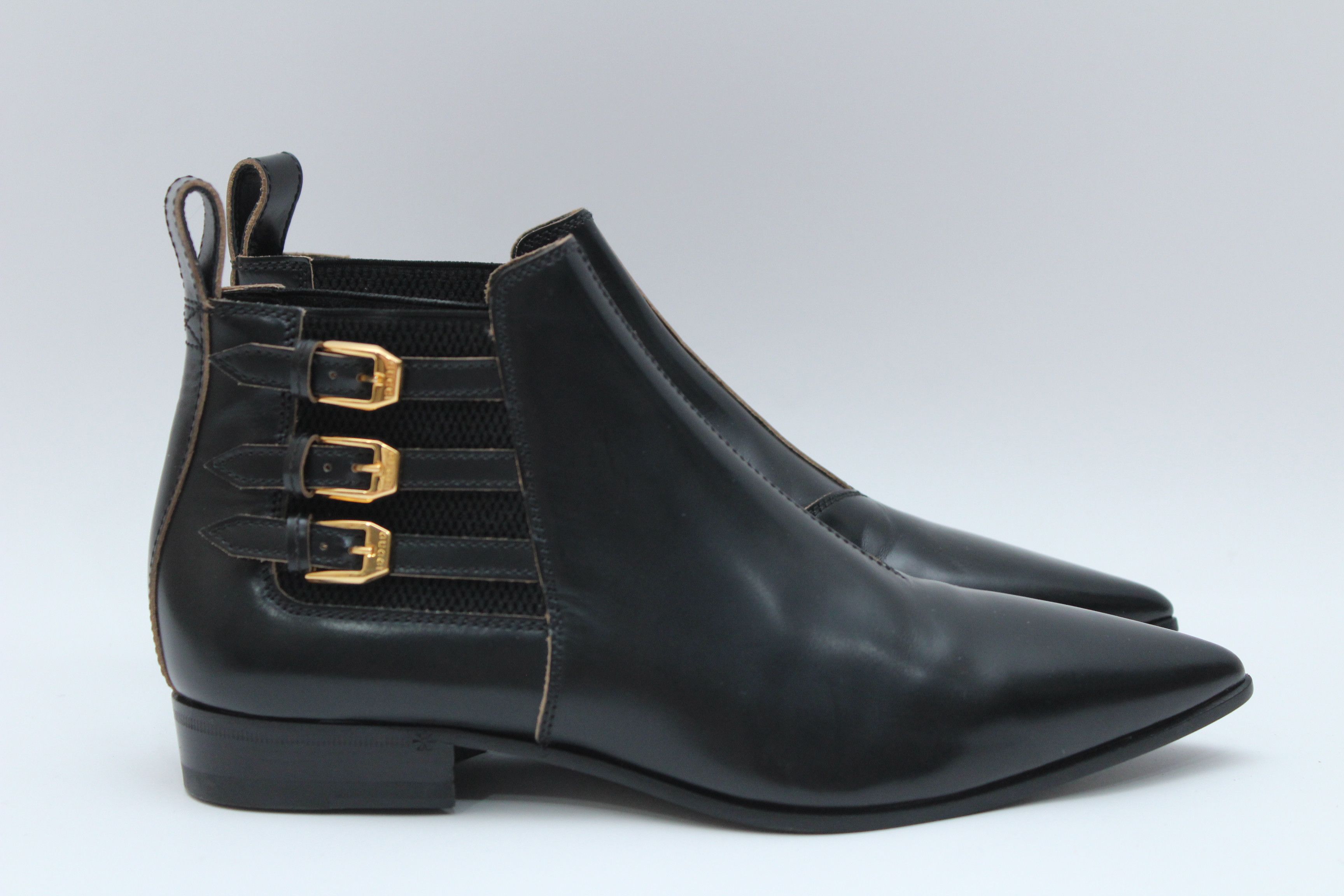 Gucci Gucci Buckled Leather Ankle Boots Womens Sz 38 Made In Italy Size US 8 / IT 38 - 2 Thumbnail