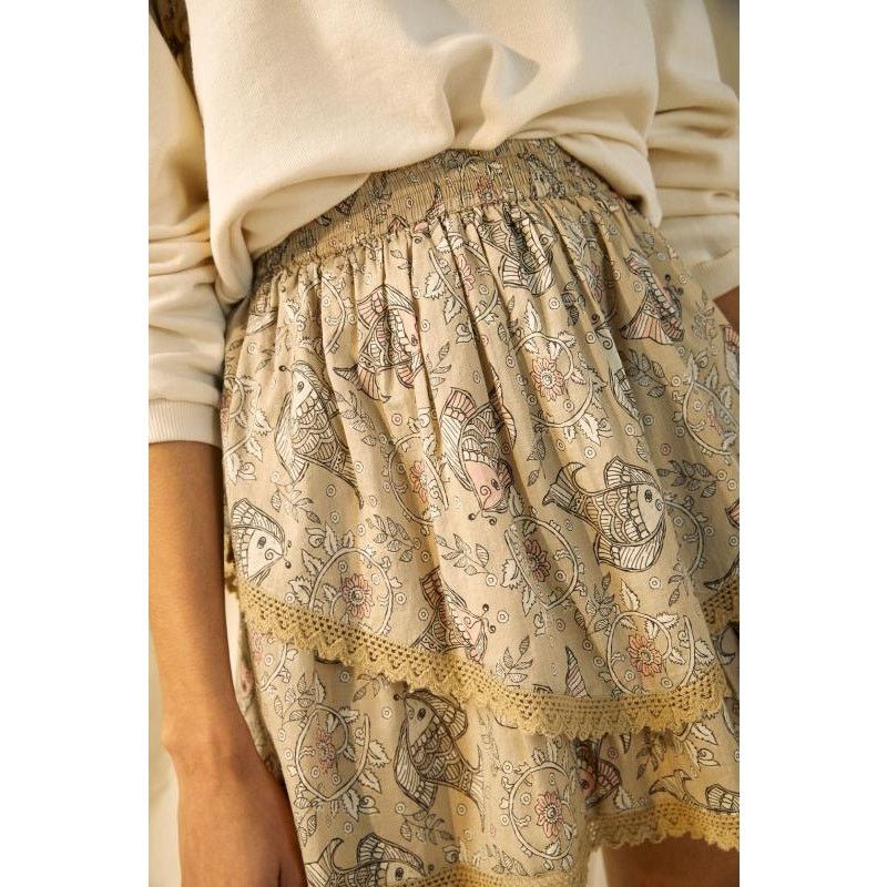 Anthropologie New Let Me Be Kenna Whimsical Ruffled Mini Skirt $128 Sz 6 Size 28" / US 6 / IT 42 - 1 Thumbnail
