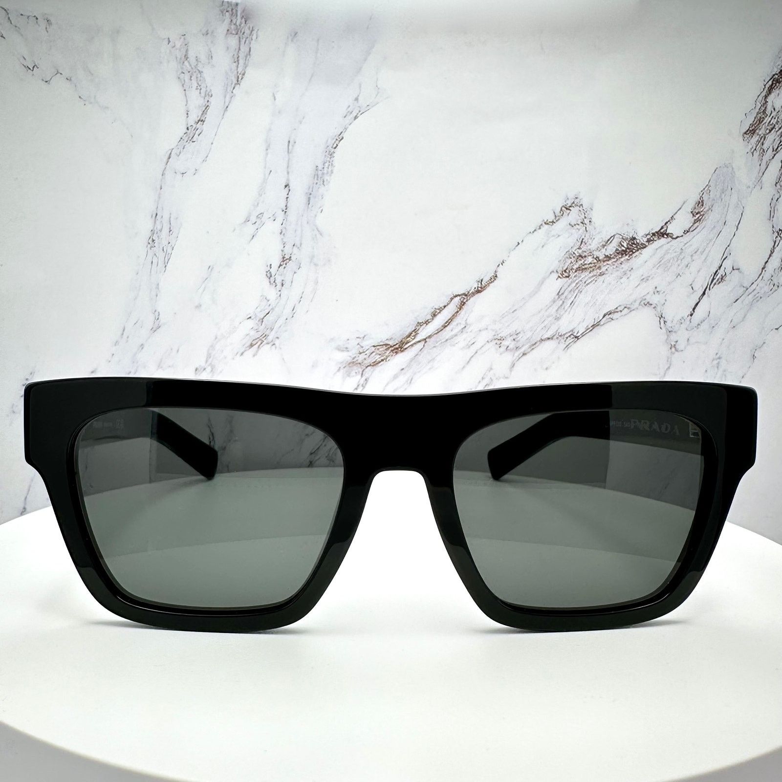 Prada NEW PRADA Sunglasses Black Square Rectangle w/ Box & Case Size ONE SIZE - 3 Thumbnail