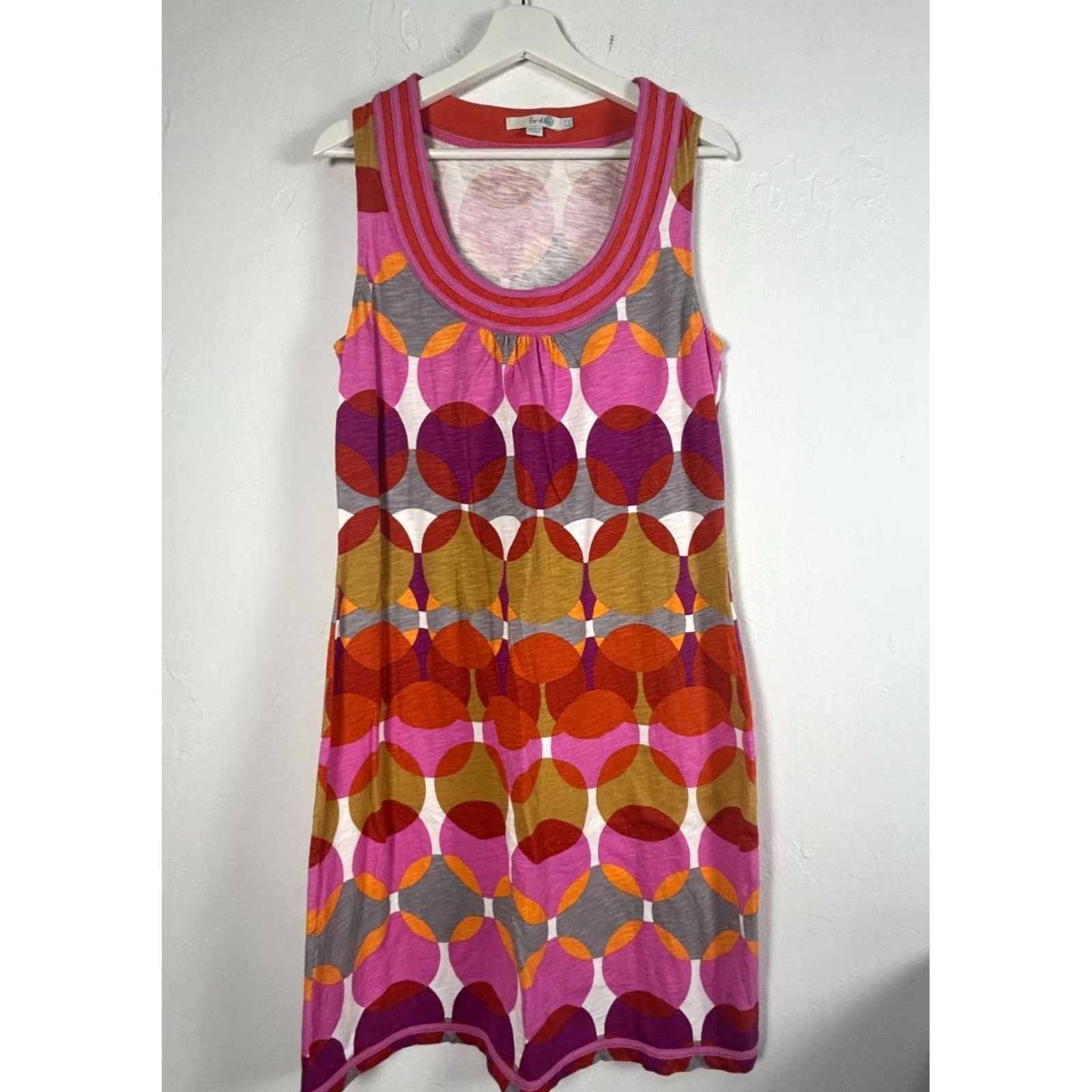 Boden Boden Womens Sleeveless Multicolor Geometric Circle Print Shift Dress M Size M / US 6-8 / IT 42-44 - 2 Thumbnail