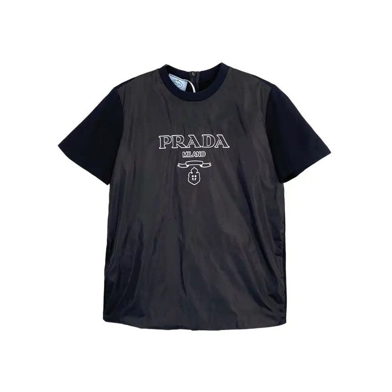 Prada Prada Black Cotton T-Shirt for Women Size XS / US 0-2 / IT 36-38 - 1 Thumbnail