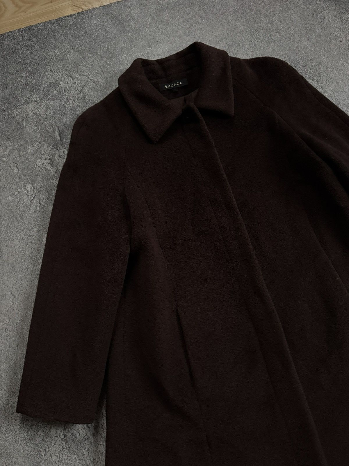 Escada Escada 42size Retro vintage brown wool coat long jacket 00s Size M / US 6-8 / IT 42-44 - 10 Thumbnail