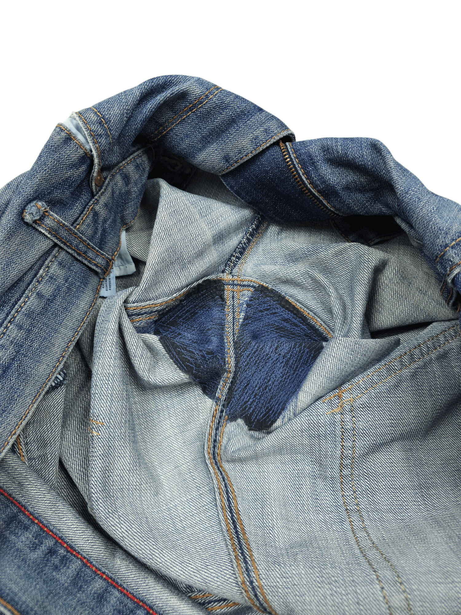 Japanese Brand × Tommy Hilfiger 💎 Size 38/30 Distressed Washed Ripped Baggy Denim Jeans Size US 38 / EU 54 - 18 Thumbnail
