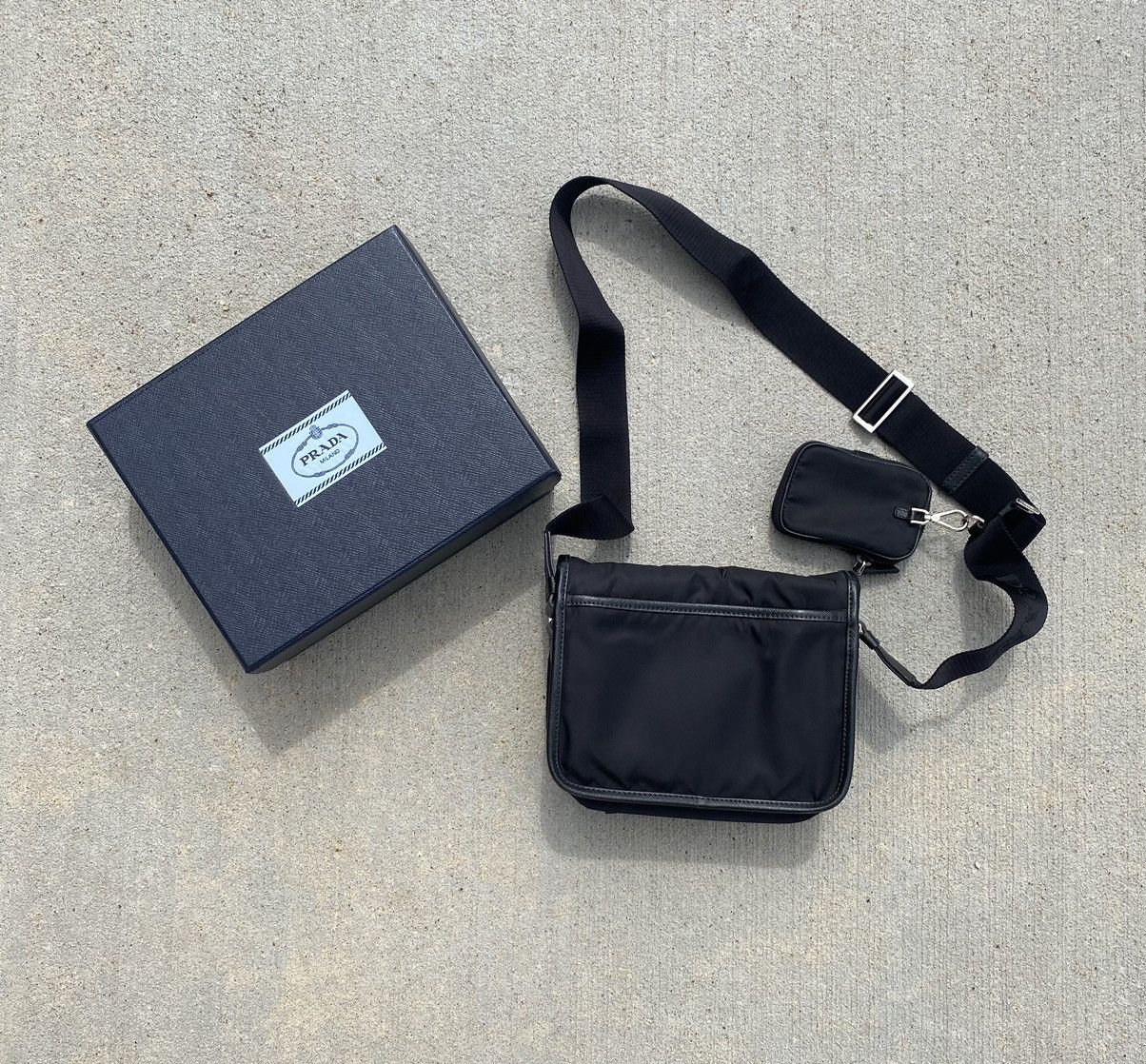 Prada PRADA Re-Nylon and Saffiano leather shoulder bag Size ONE SIZE - 2 Thumbnail