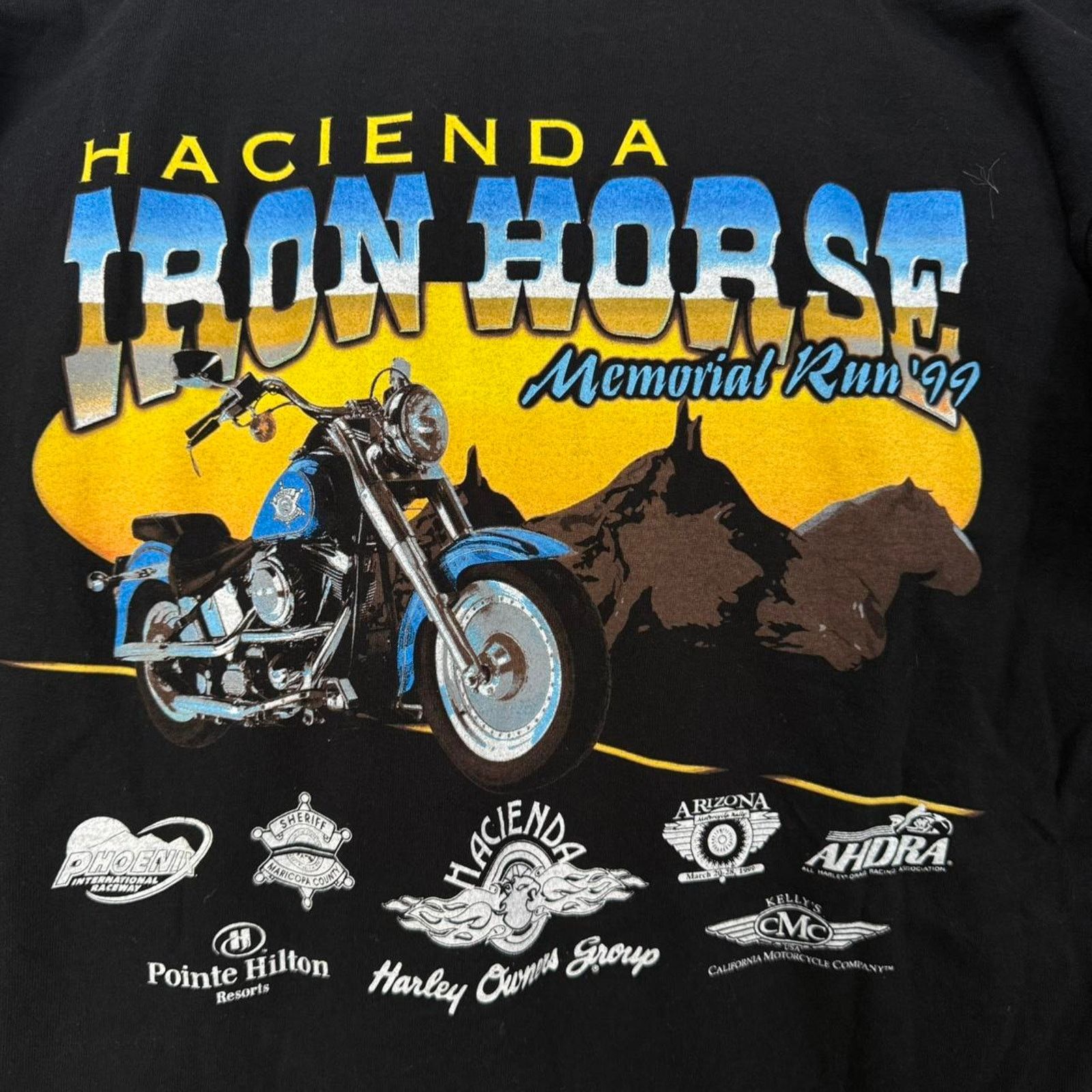 Other Vintage 1999 Hacienda Iron Horse Biker T-Shirt Size US L / EU 52-54 / 3 - 3 Thumbnail