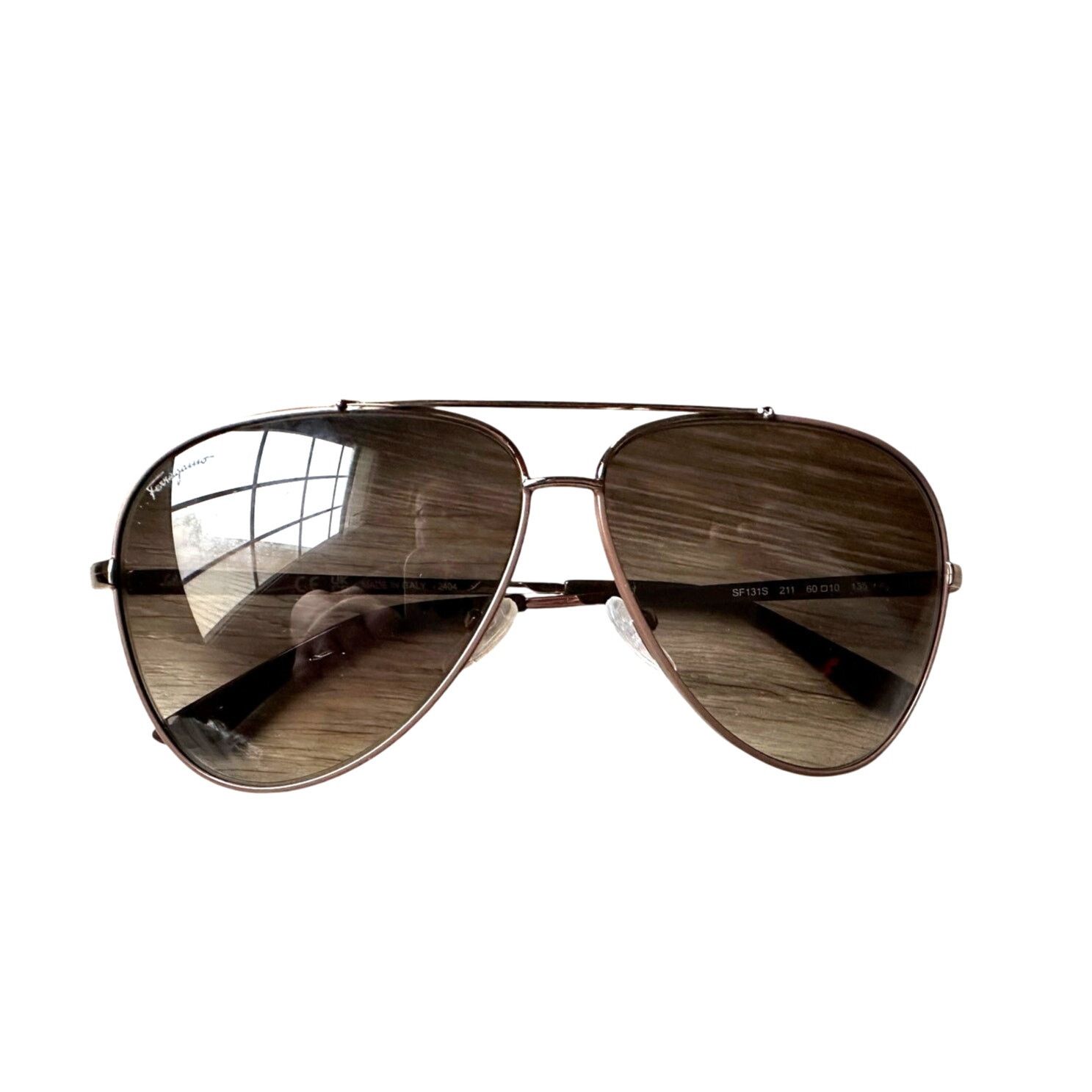 Salvatore Ferragamo Salvatore Ferragamo Brown Pilot Unisex Sunglasses Size ONE SIZE - 1 Thumbnail