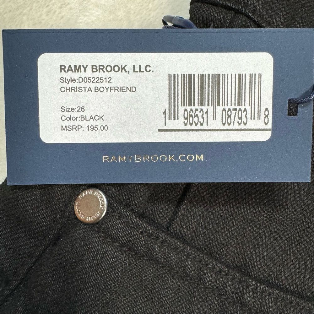 Ramy Brook NWT New $195 Ramy Brook Christa Fray Hem Boyfriend Denim Sh Size 26" / US 2 / IT 38 - 6 Thumbnail