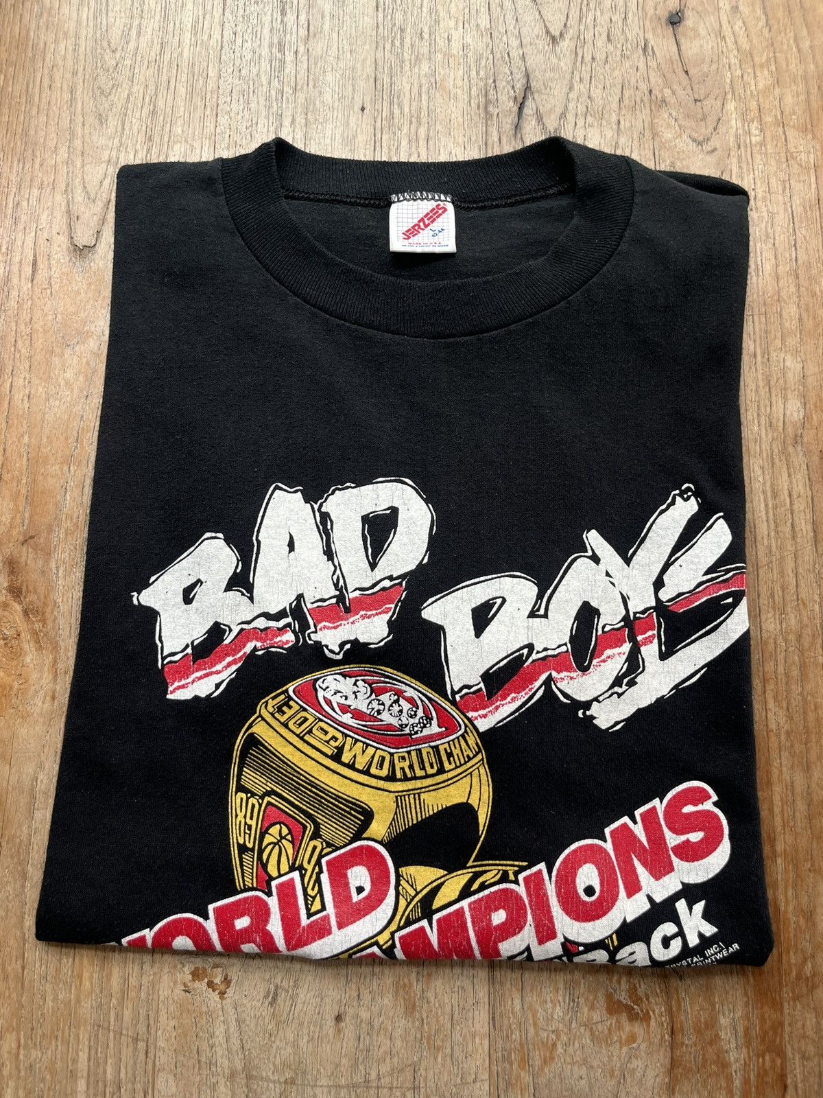 NBA × Vintage Vintage BAD BOYS Back to Back Champions Rings 1990’s Tshirt Size US L / EU 52-54 / 3 - 1 Thumbnail
