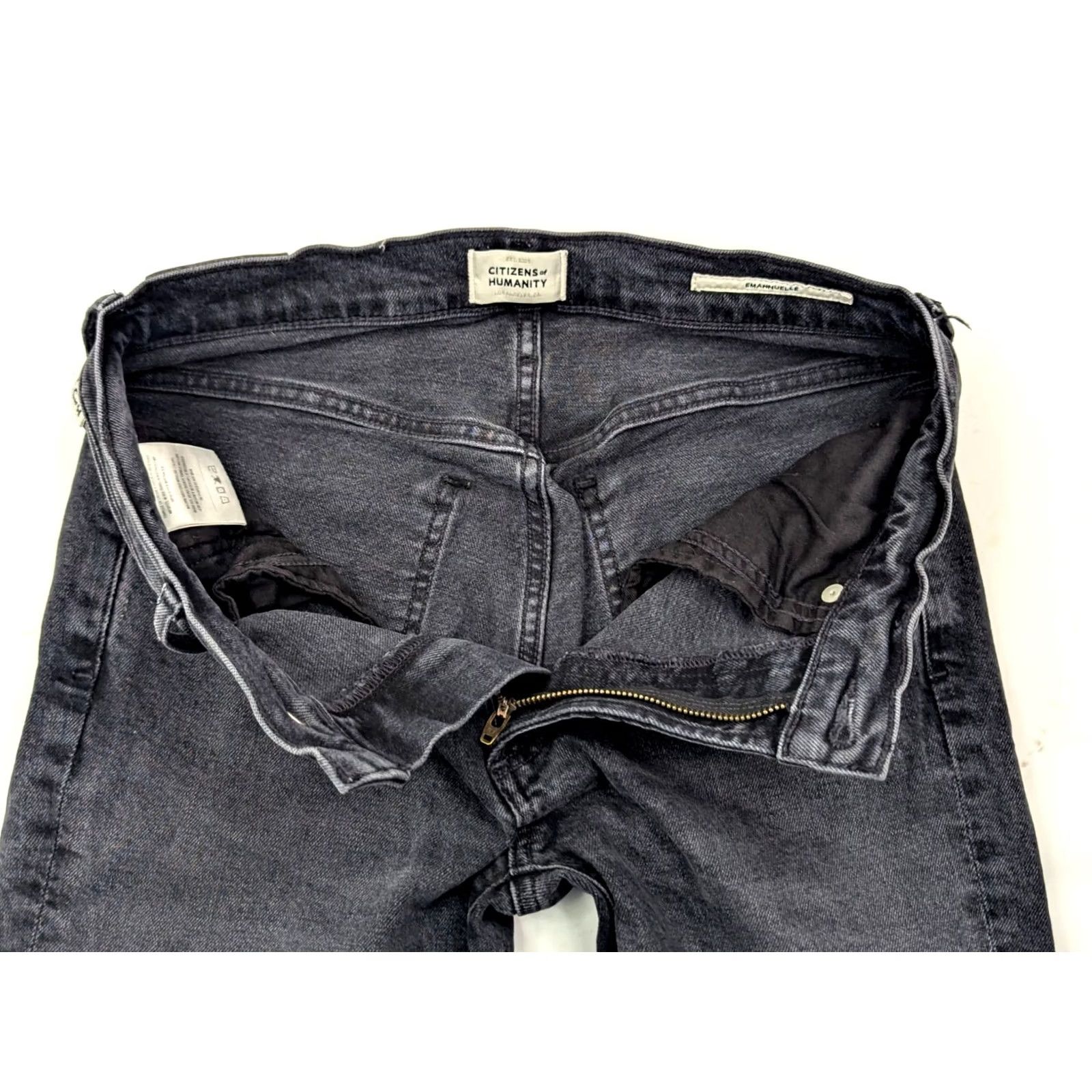 Citizens Of Humanity Citizens of Humanity Emmanuelle Slim Bootcut Jeans Women 27x30 Denim Stretch Black 5-Pocket Zipper Button Mid Rise Vintage: No Size 27" / US 4 / IT 40 - 6 Thumbnail