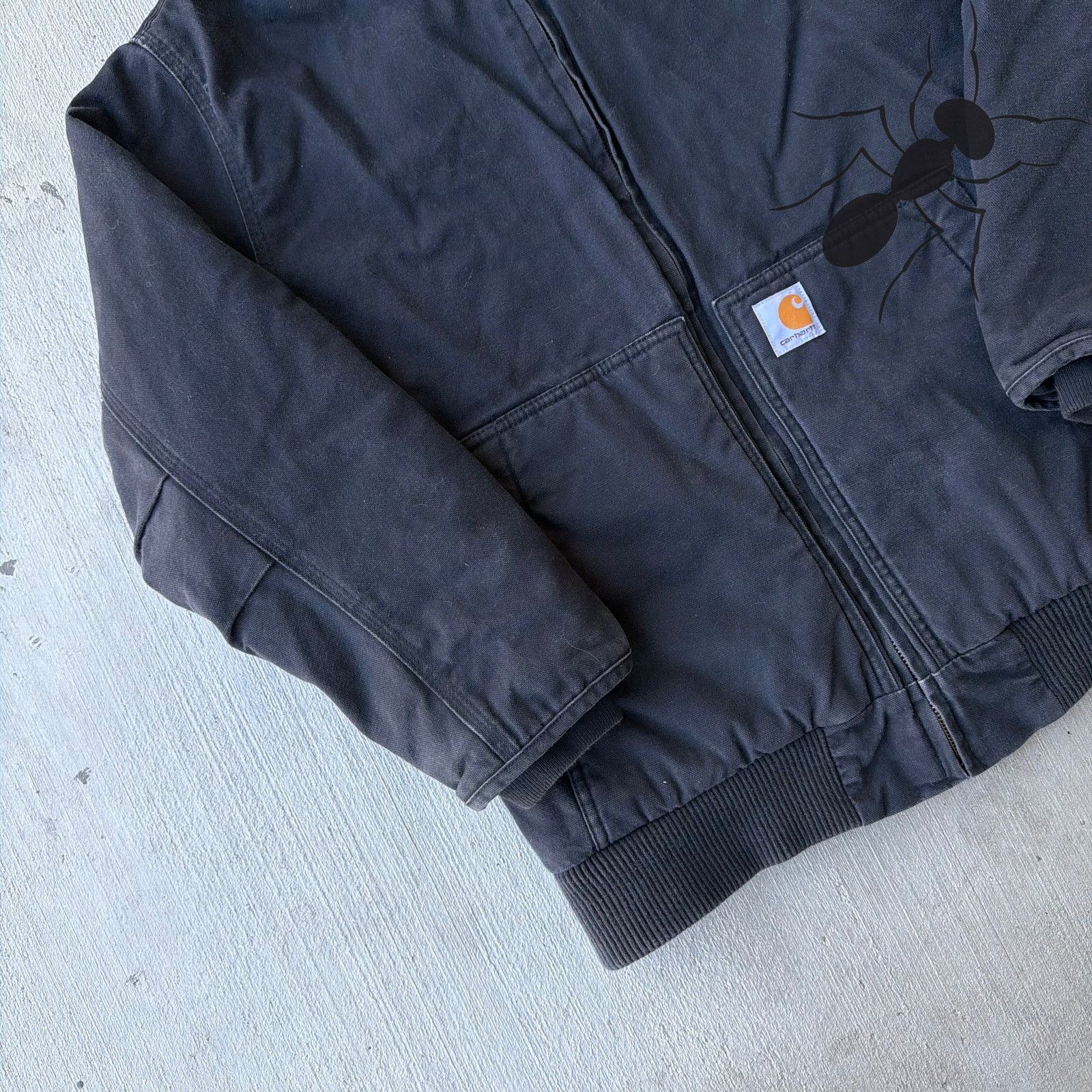 Carhartt × Vintage Carhartt YOUTH black hooded work wear jacket Size US XS / EU 42 / 0 - 2 Thumbnail