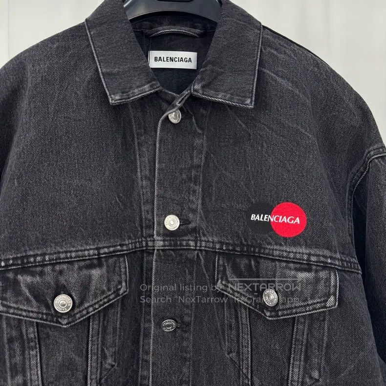 Balenciaga Balenciaga Mastercard logo embroidered denim jacket Size XXS / US 00 / IT 34 - 3 Thumbnail