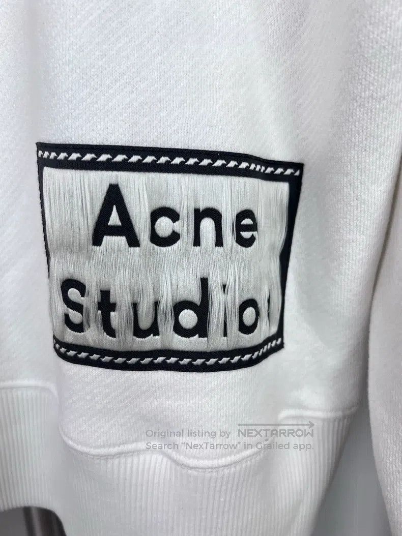 Acne Studios Acne Studios White Sweatshirt with Back Patch Logo Size M / US 6-8 / IT 42-44 - 5 Thumbnail