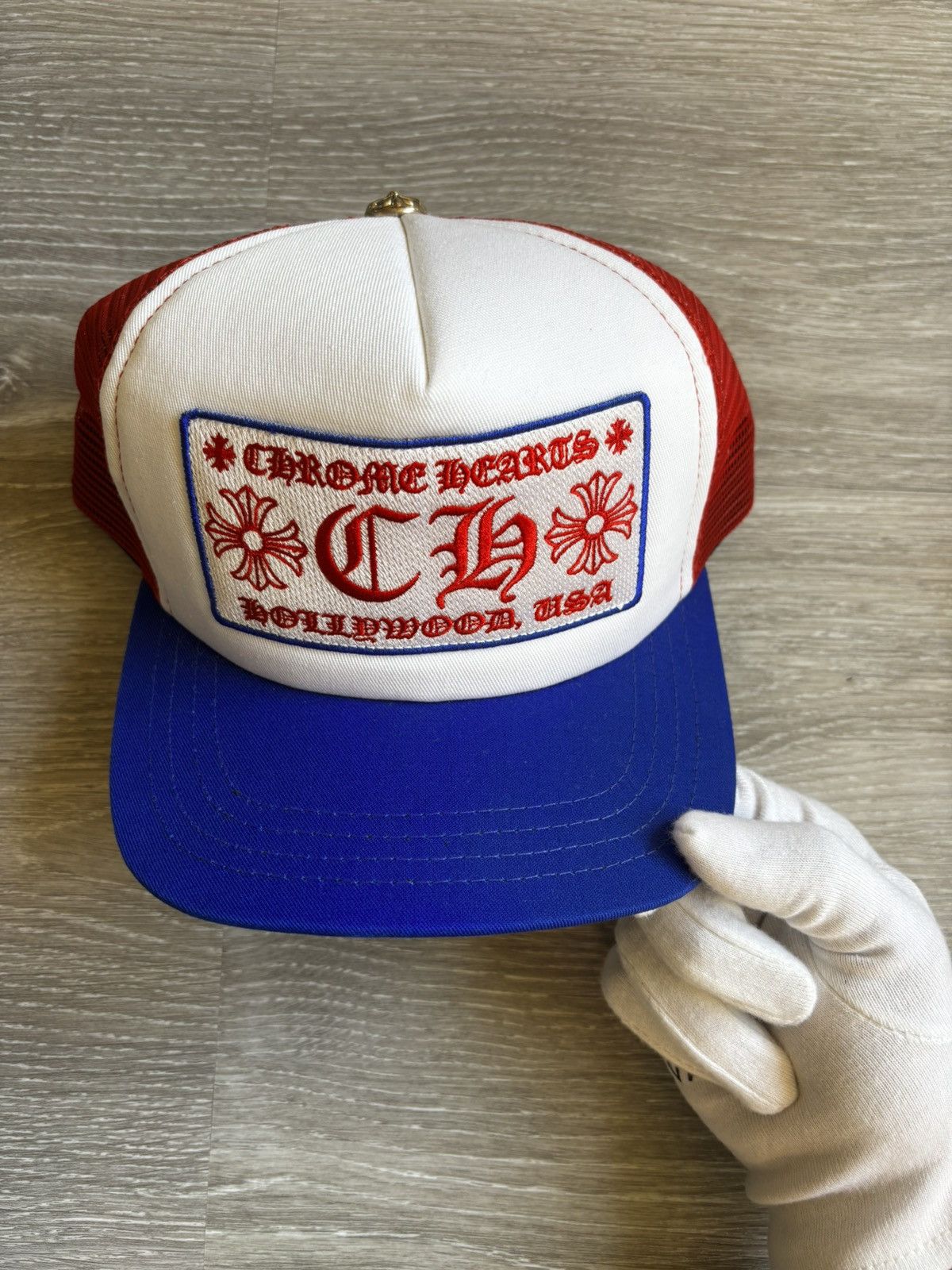 Chrome Hearts Chrome Hearts CH Hollywood USA Trucker Hat Size ONE SIZE - 1 Thumbnail