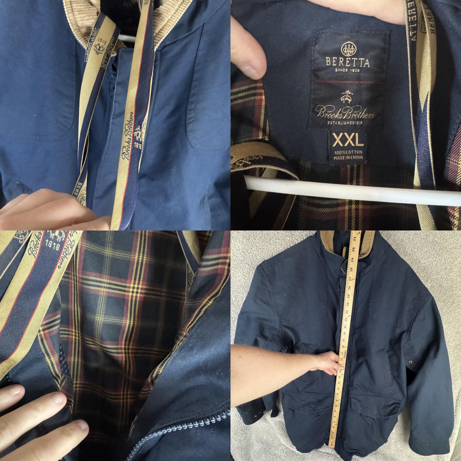 Brooks Brothers Brooks Brothers Coat Mens 2XL Blue Beretta Canvas Field Parka Full Zip Lined Size US XXL / EU 58 / 5 - 8 Thumbnail
