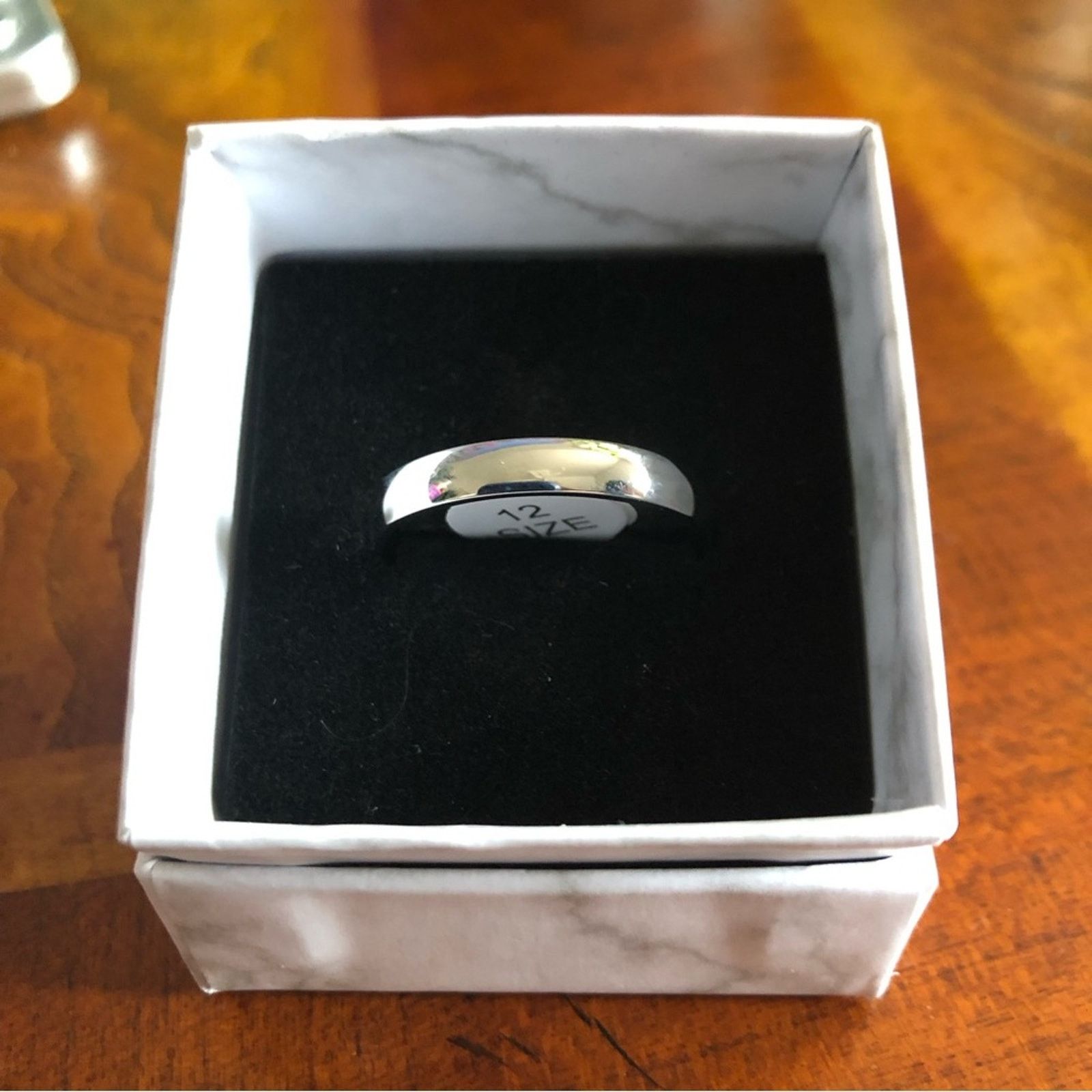 Jewelry Men’s solid 925 sterling silver 4mm classic dome band NWT 12 Size ONE SIZE - 6 Thumbnail