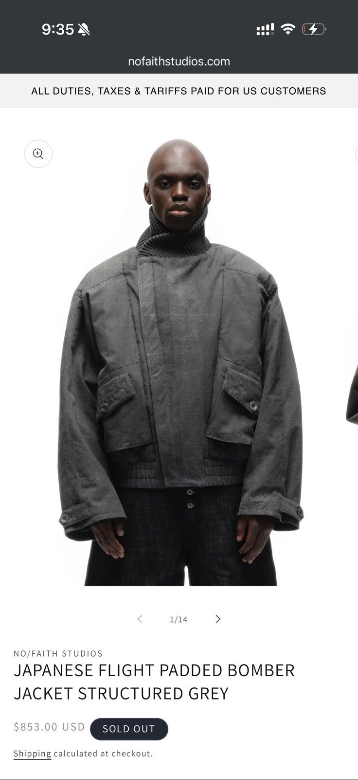 No Faith Studios Japanese Flight Padded Bomber Jacket