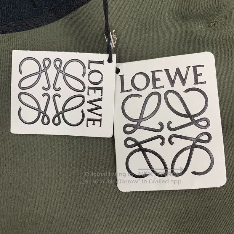 Loewe Loewe Military Green Cotton Lapel Double Breasted Windbrea Size XXS / US 00 / IT 34 - 7 Thumbnail