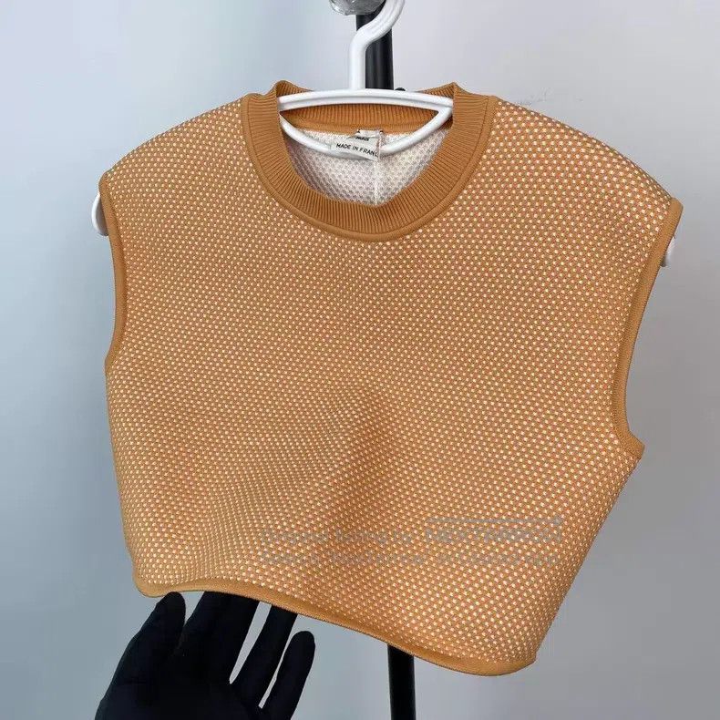 Hermes Hermes Knit Skirt, Yellow, Orange Sleeveless Knit Vest Top Size XS / US 0-2 / IT 36-38 - 6 Thumbnail