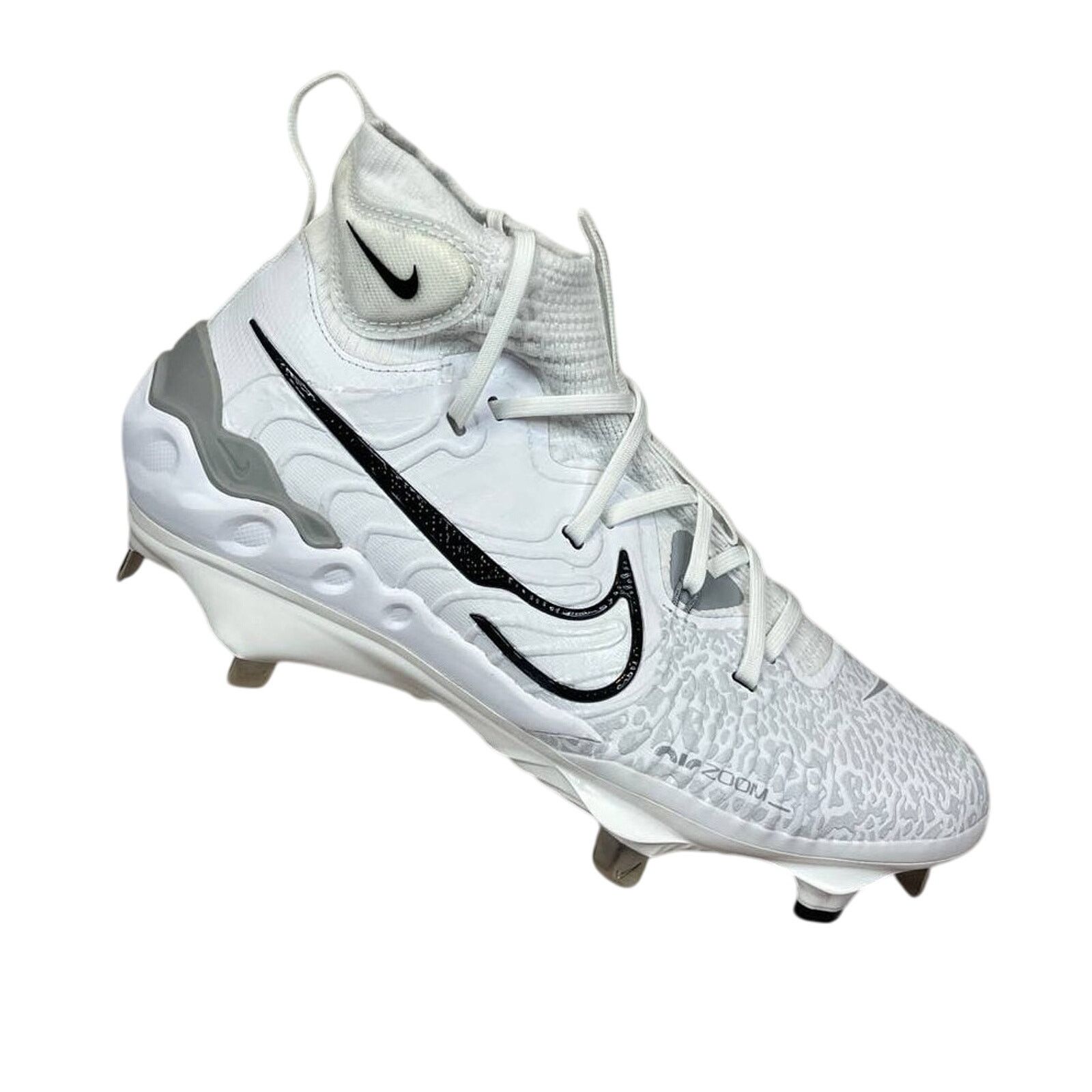 Nike Alpha Huarache NXT White Baseball Metal Cleats Size