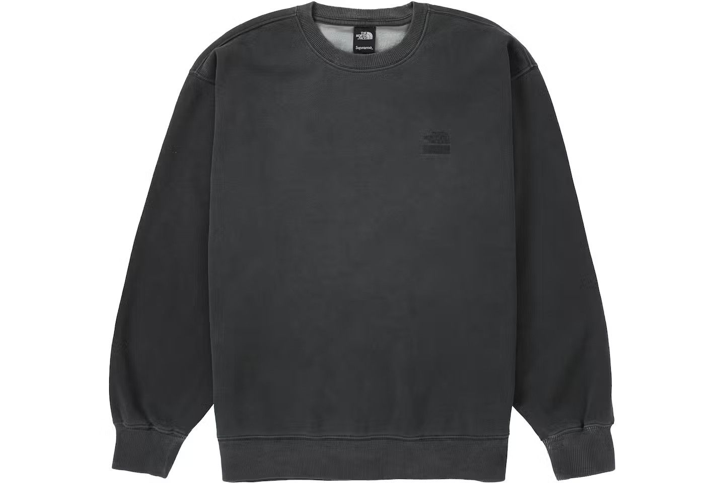 image of Supreme The North Face Pigment Printed Crewneck + The Tee in Black, Men's (Size XL)