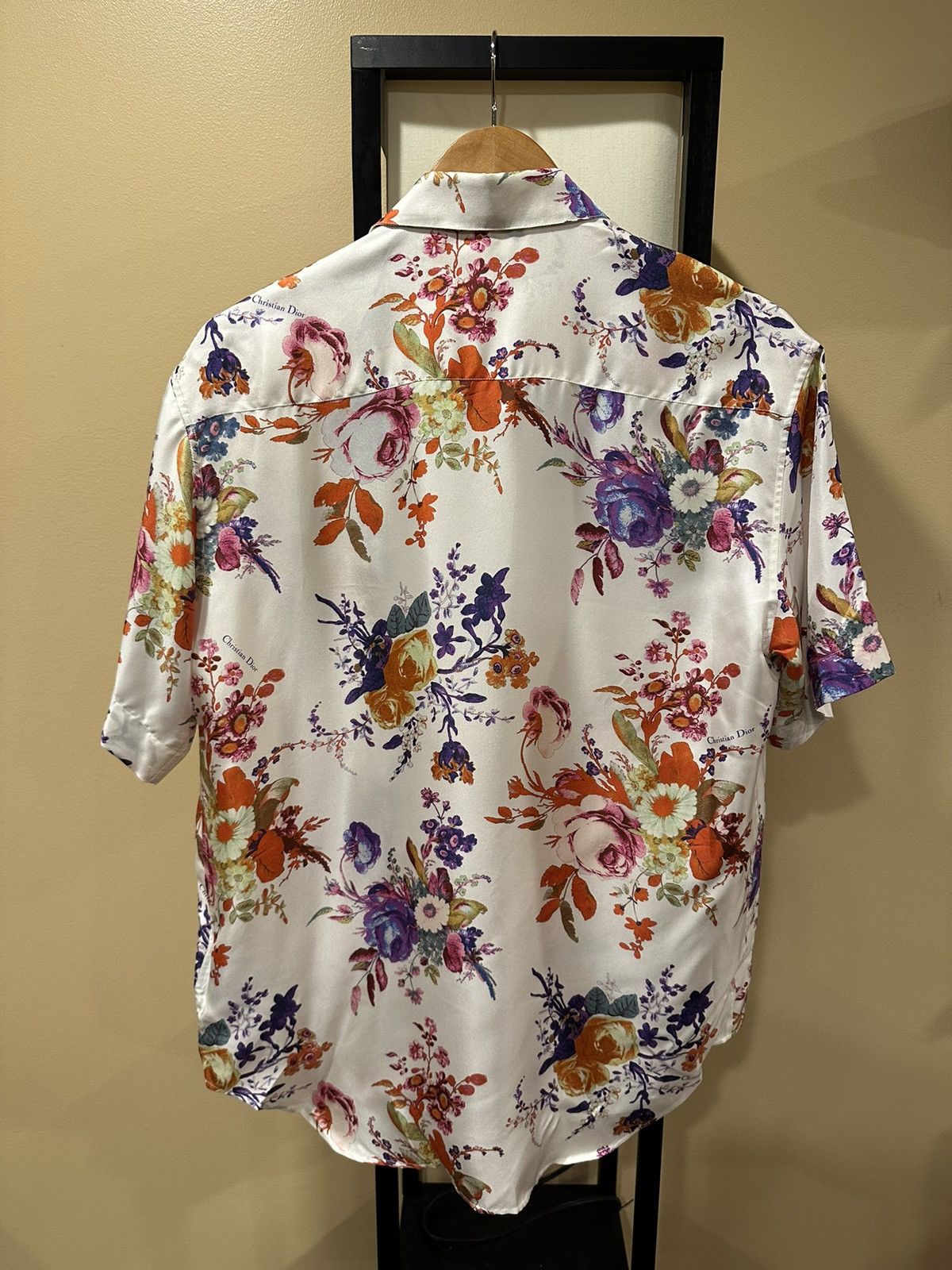 Dior Dior x Kaws Kim Jones Silk Floral Button Up Bee Logo Shirt Size US M / EU 48-50 / 2 - 2 Thumbnail