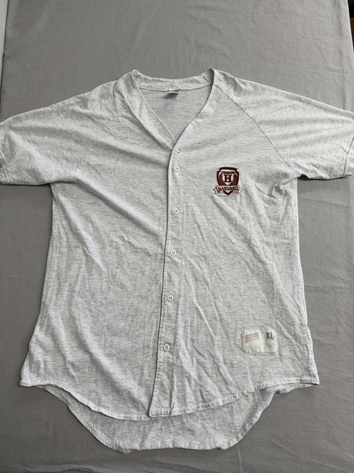 Soffe Vintage 90s Harvard Crimson Baseball Jersey Cotton- XL Size US XL / EU 56 / 4 - 1 Thumbnail