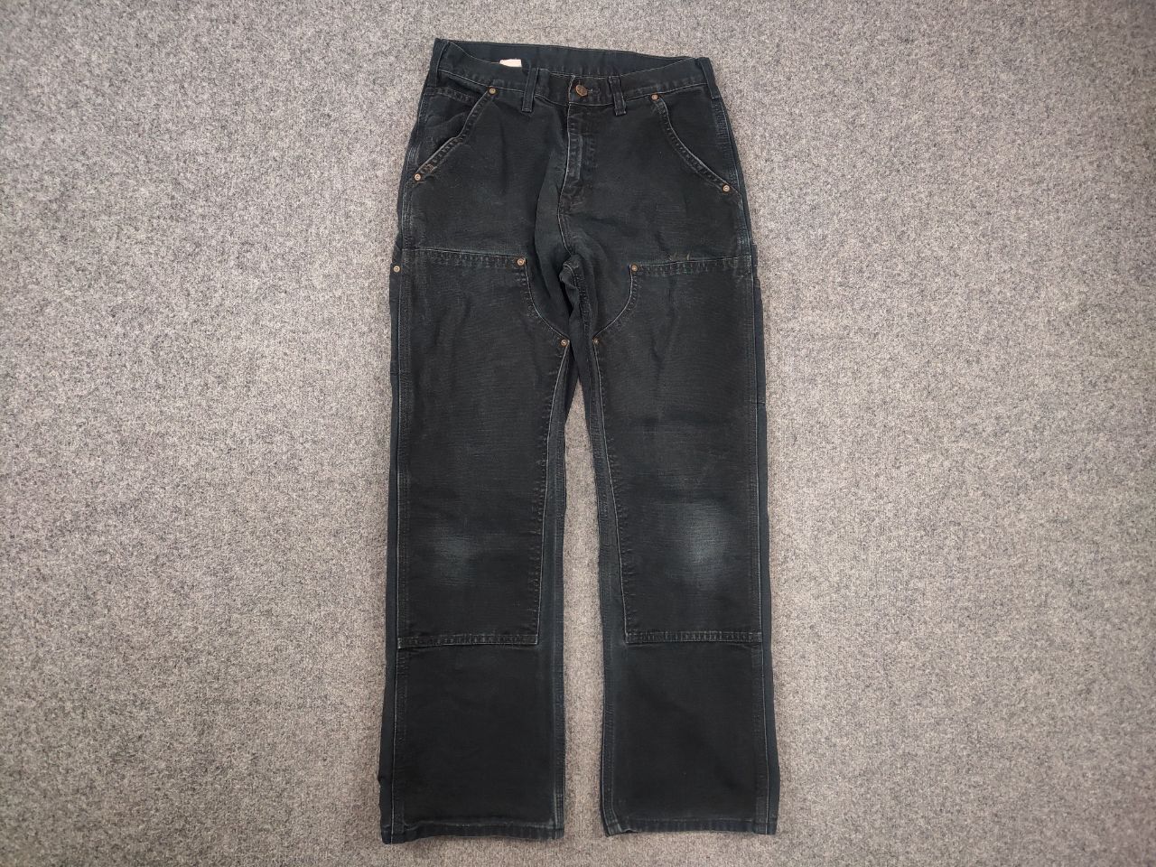 Carhartt Vintage 90s Carhartt double knee Crazy Faded Black Pants USA Size US 30 / EU 46 - 5 Thumbnail