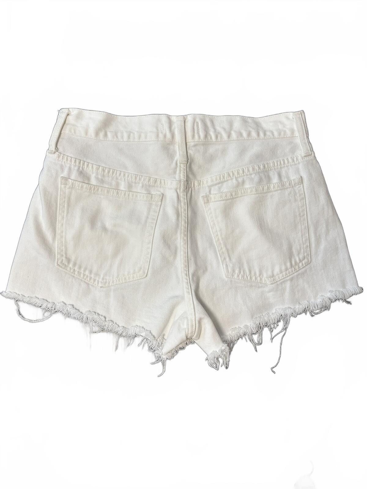Madewell White Denim Cutoff Shorts with Frayed Hem 25 Size 30" / US 8 / IT 44 - 10 Thumbnail