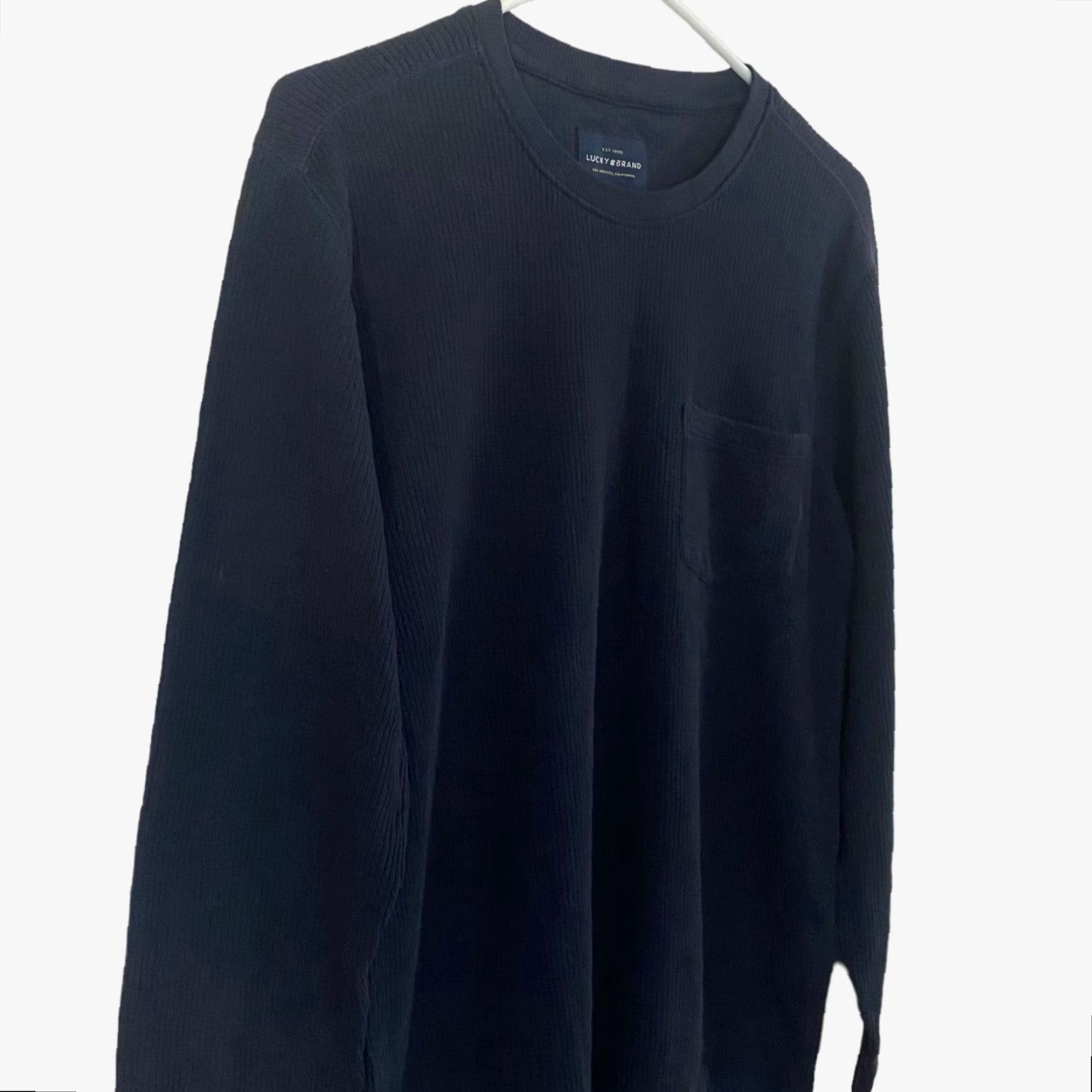 Lucky Brand Lucky Brand Crewneck Shirt Pocket Mens Medium Blue Long Sleeve Size US M / EU 48-50 / 2 - 4 Thumbnail
