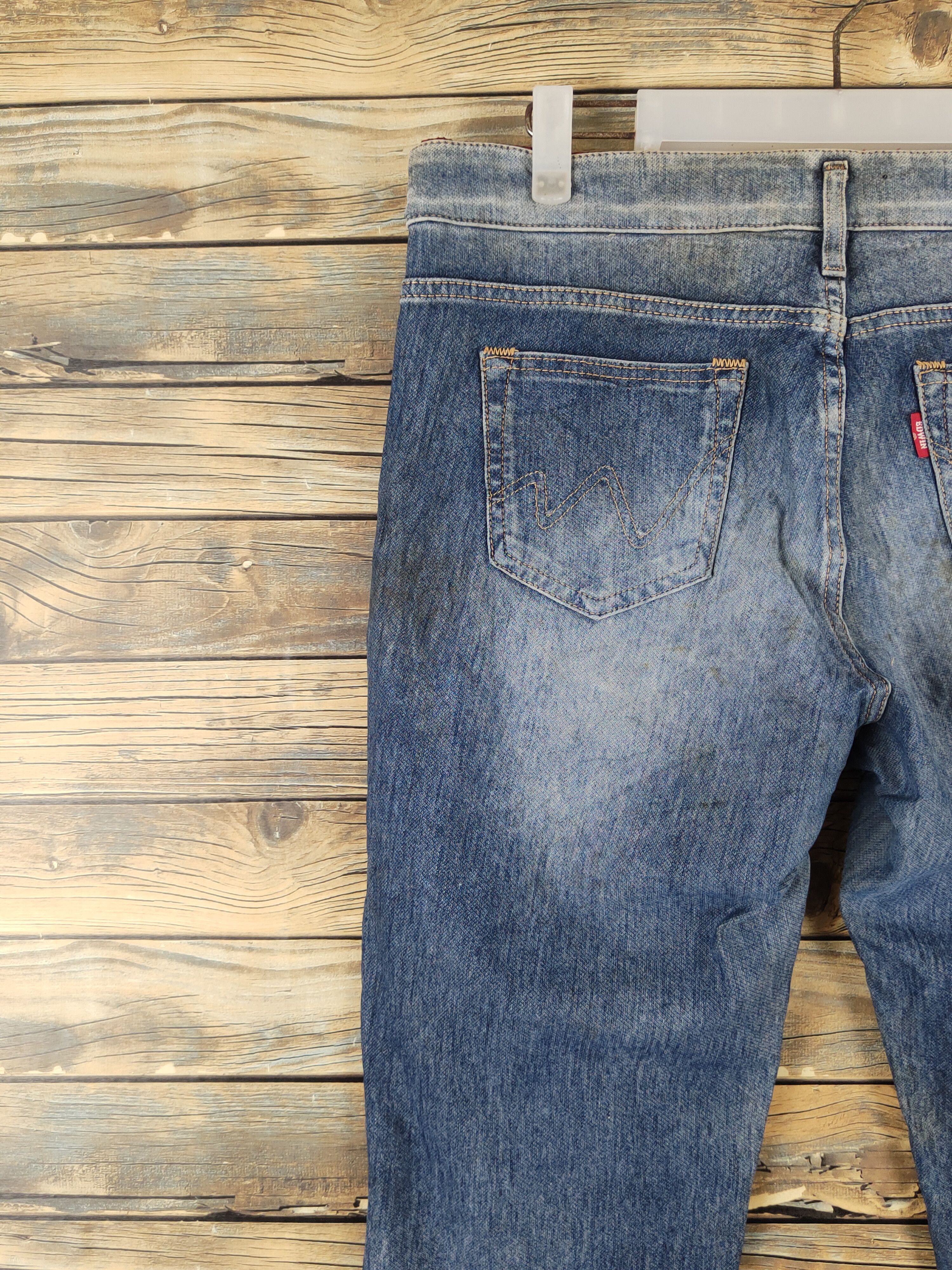 Edwin Edwin Dark Blue Distressed Ripped denim Jeans #W1404 Size US 32 / EU 48 - 9 Thumbnail