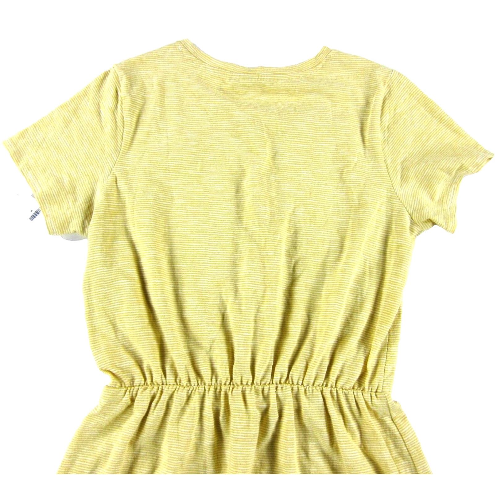 Old Navy NWT Old Navy Yellow White Stripe Cotton Jersey Short Sleeve Sheath Dress Medium Size M / US 6-8 / IT 42-44 - 5 Thumbnail