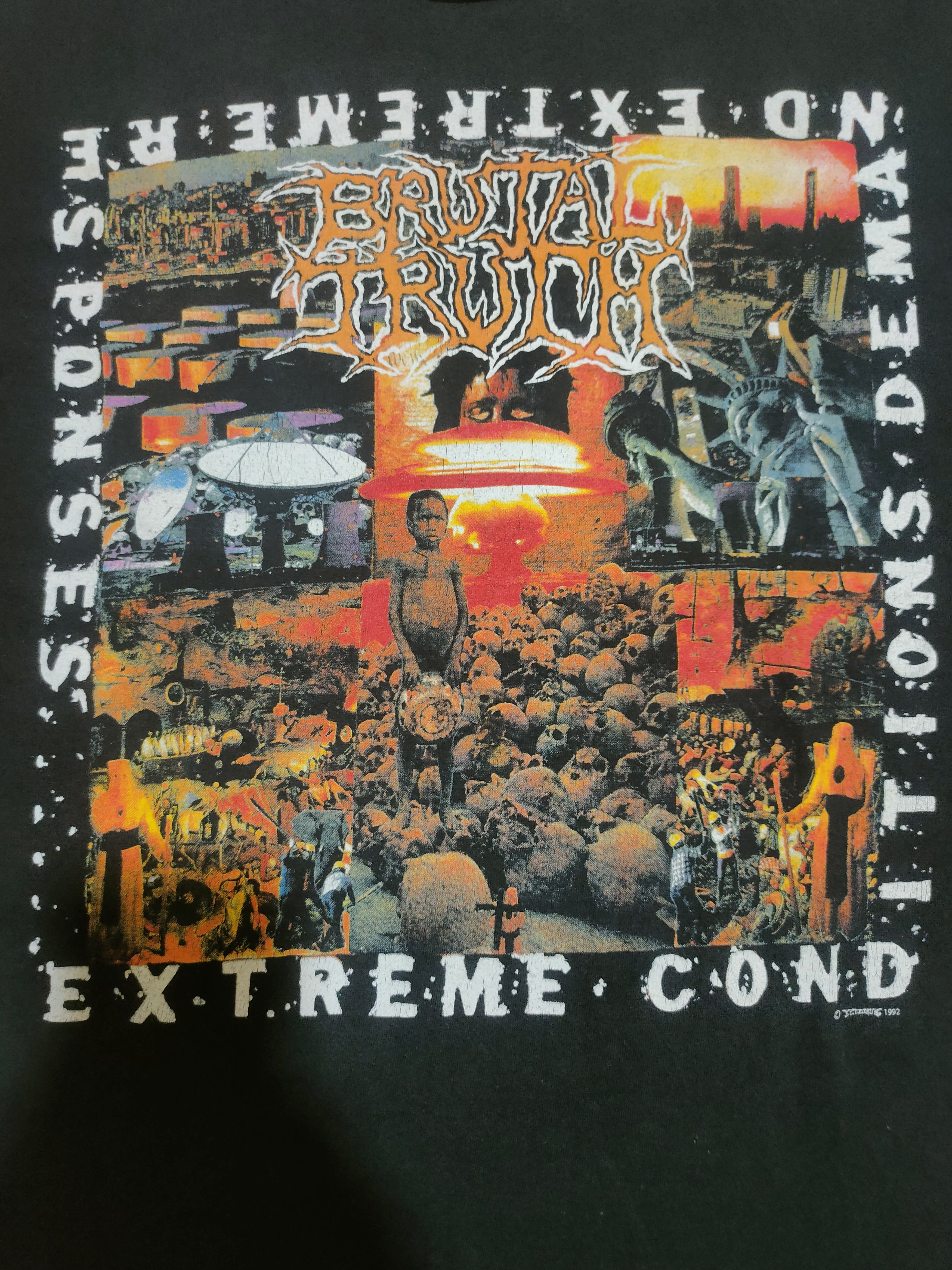 Band Tees Vintage Brutal truth 90s Size US L / EU 52-54 / 3 - 3 Thumbnail