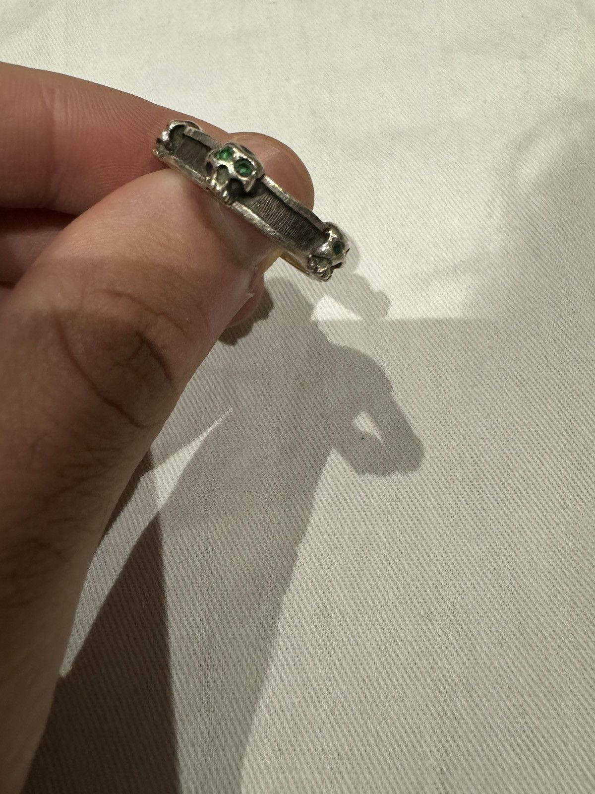 Other Luka Sabbat x Monini Gioielli Skull Ring with Emeralds Size ONE SIZE - 3 Thumbnail