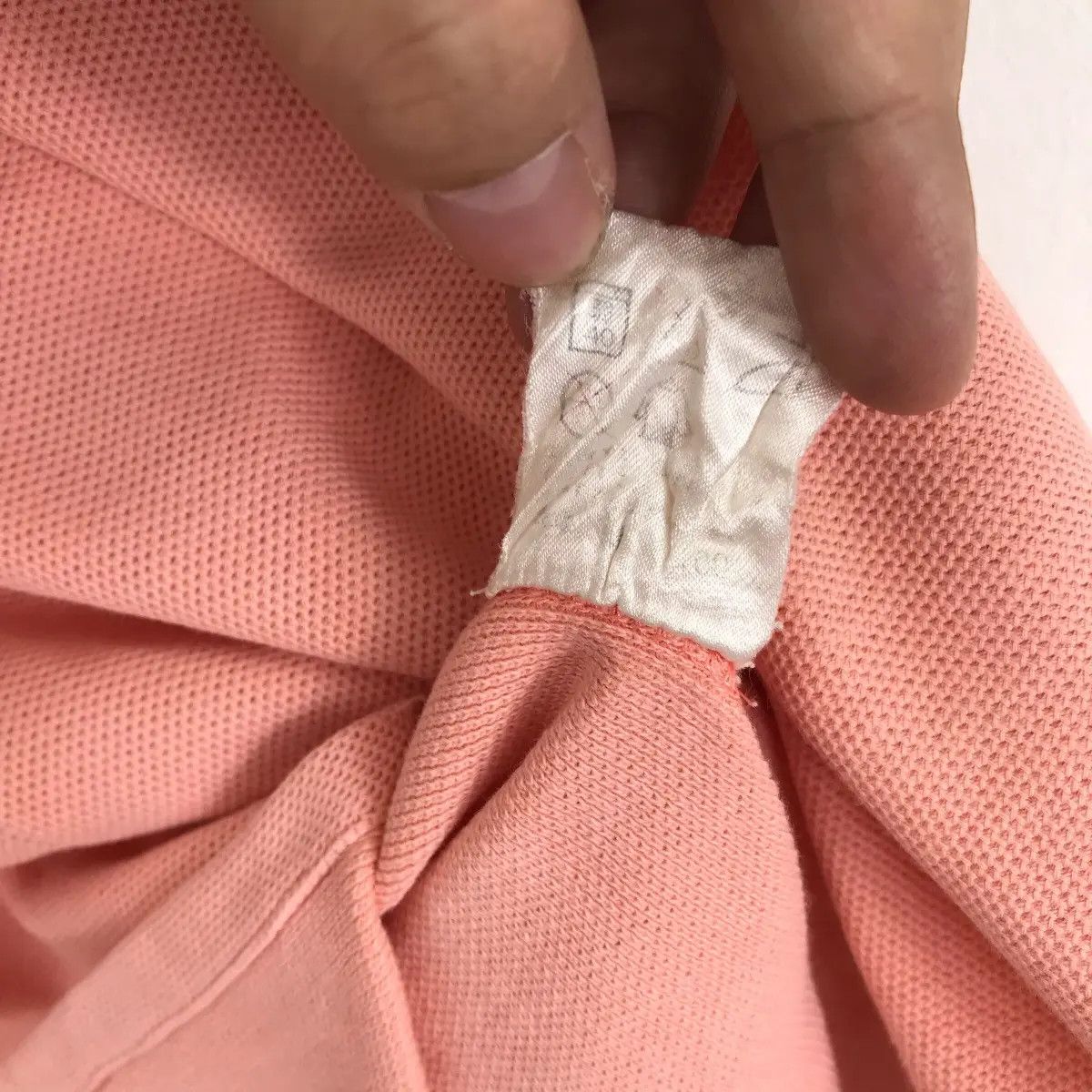 Polo Ralph Lauren Vtg POLO RALPH LAUREN Small Pony Peach Polo Tee Shirt Cotton Size M / US 6-8 / IT 42-44 - 6 Thumbnail