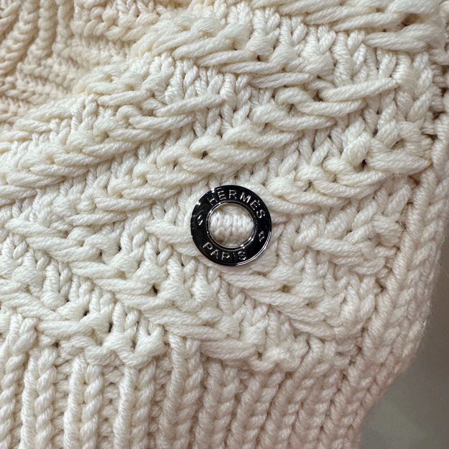Hermes Hermes mar76 off-shoulder motif button twill wool sweater 34 Size XS / US 0-2 / IT 36-38 - 6 Thumbnail