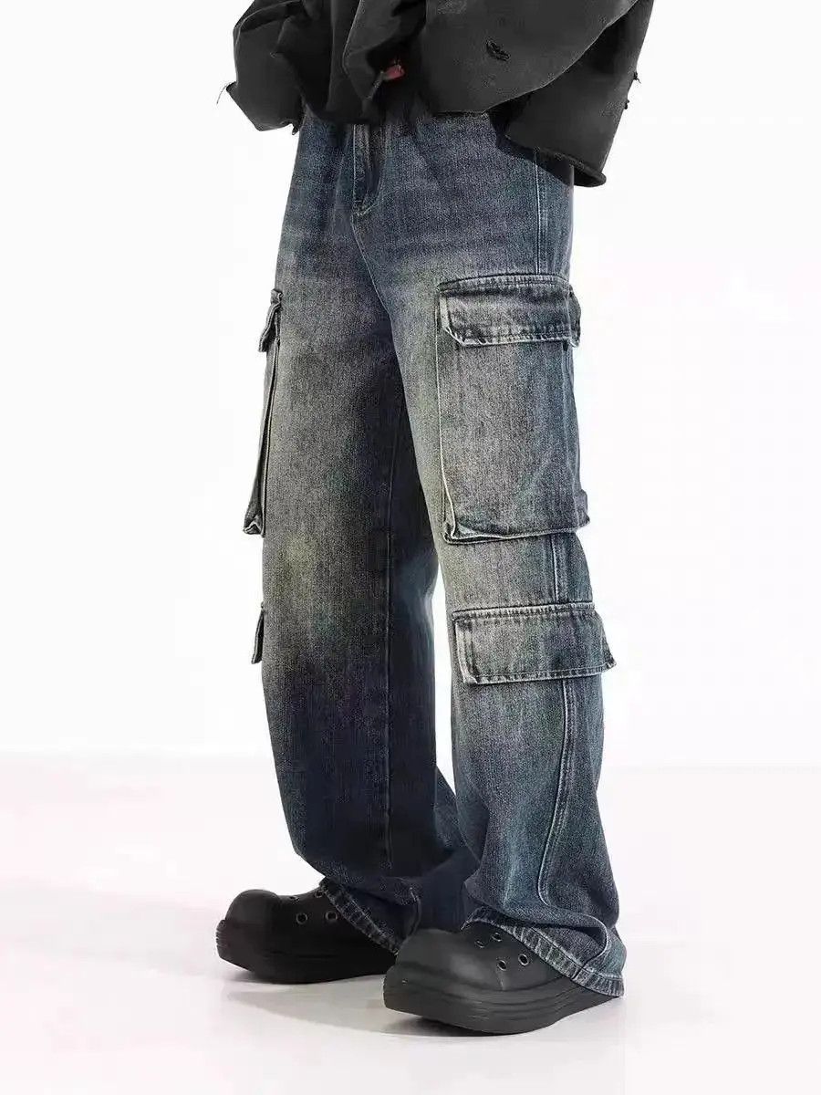 Japanese Brand Washed and distressed workwear Y2K baggy jeans Size US 32 / EU 48 - 5 Thumbnail
