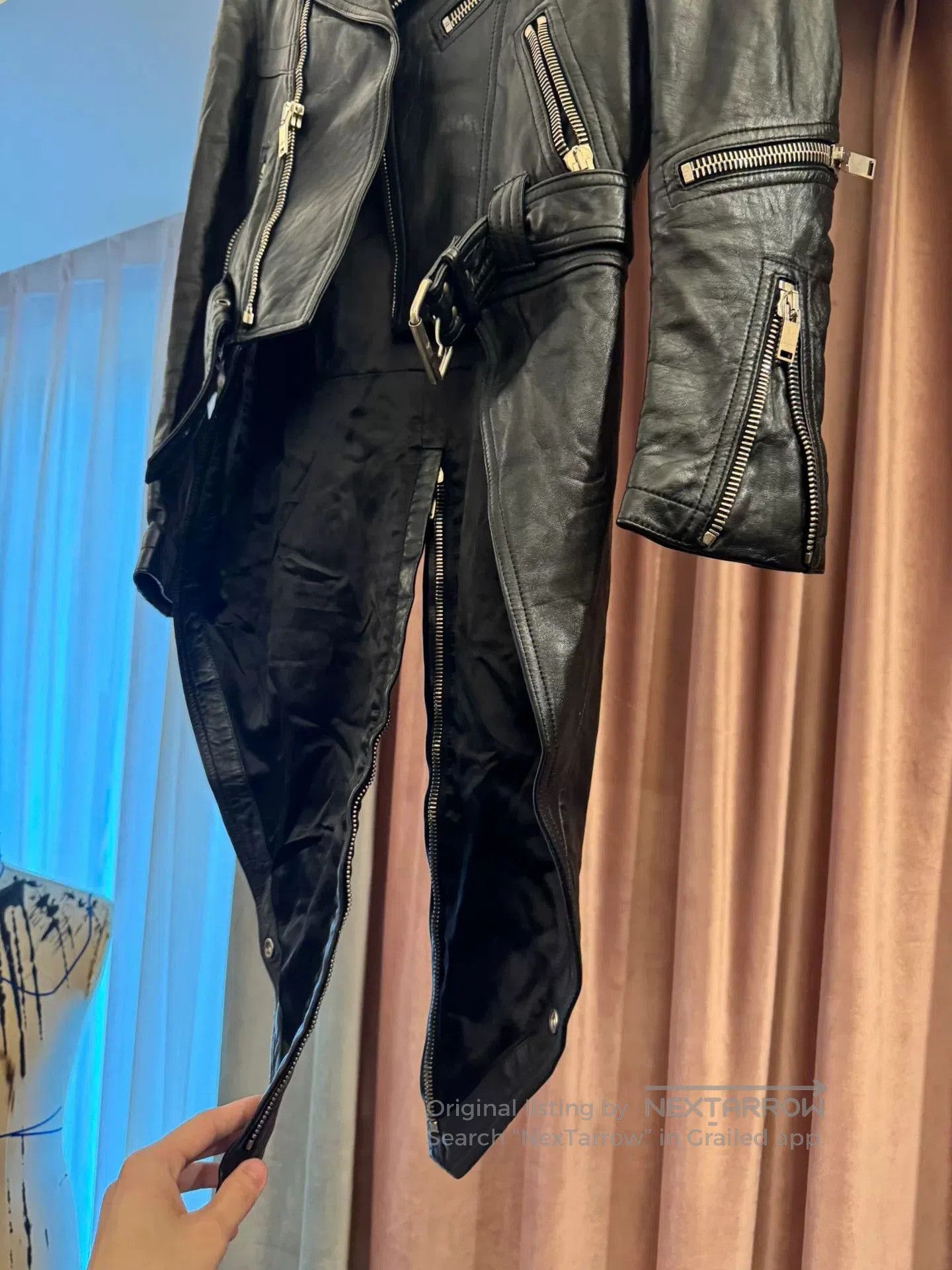 Saint Laurent Paris Saint Laurent Black Leather Jacket. Size S / US 4 / IT 40 - 4 Thumbnail