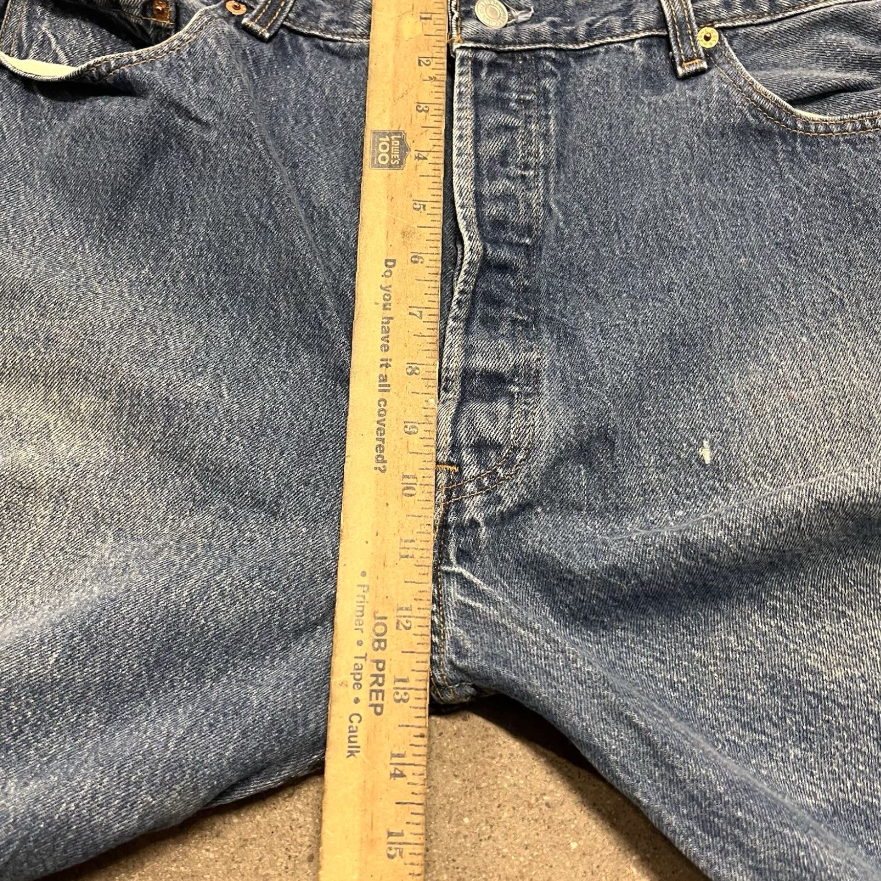 VTG Levi's 501 Jeans Mens 38x32 USA Made 90s Denim Distressed Blue Regular Straight Button Fly Pockets 5-Pocket Design Vintage Clothing Men's