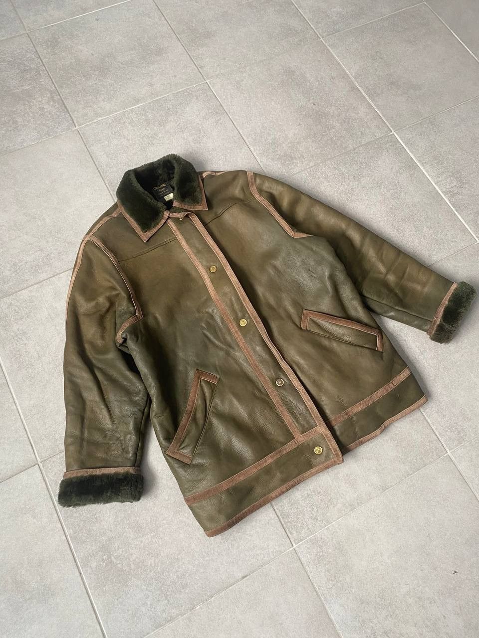 Celine Celine Vintage Shearling Jacket Made in France 80s Rare sz L Size US L / EU 52-54 / 3 - 3 Thumbnail