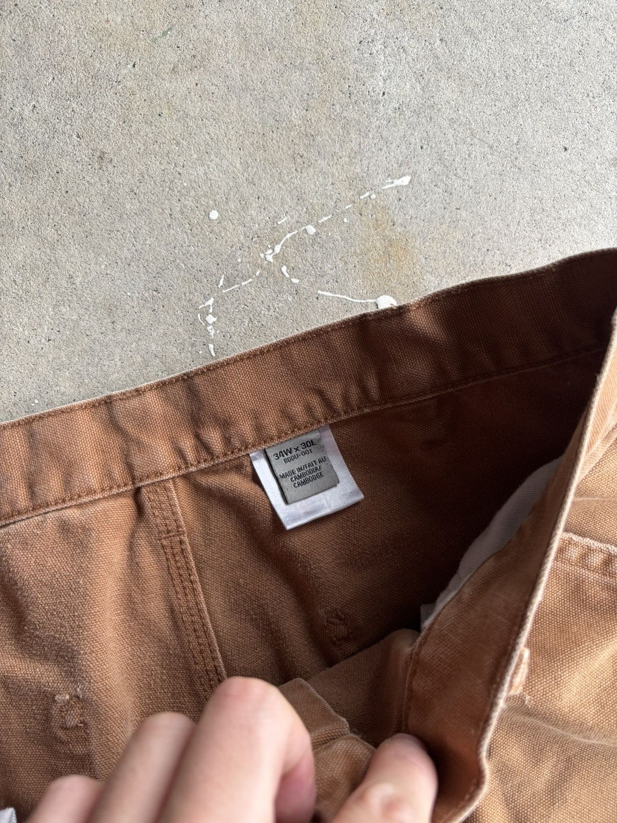 Other Vintage Dakotas Boxy Beige Distressed Double Knee Workpants Size US 32 / EU 48 - 5 Thumbnail