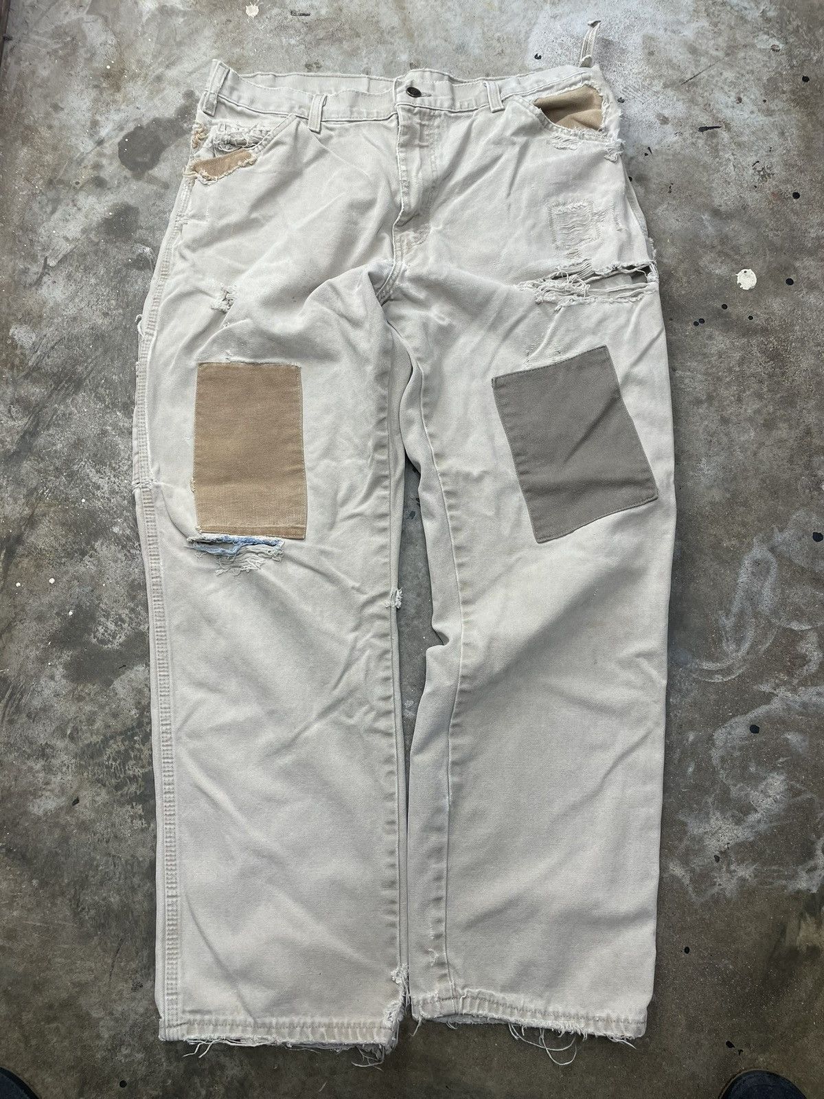 Dickies × Vintage Distressed Dickies Pants with Patches and Repairs Size US 36 / EU 52 - 1 Thumbnail