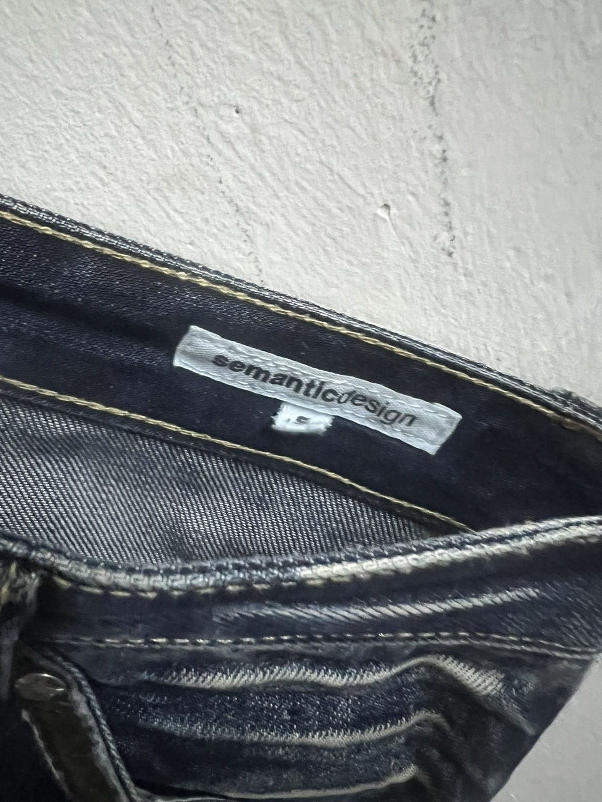 If Six Was Nine × Japanese Brand × Vintage SICK‼️SEMANTICS DESIGN DISTRESSED DENIM PANT Size US 30 / EU 46 - 11 Thumbnail