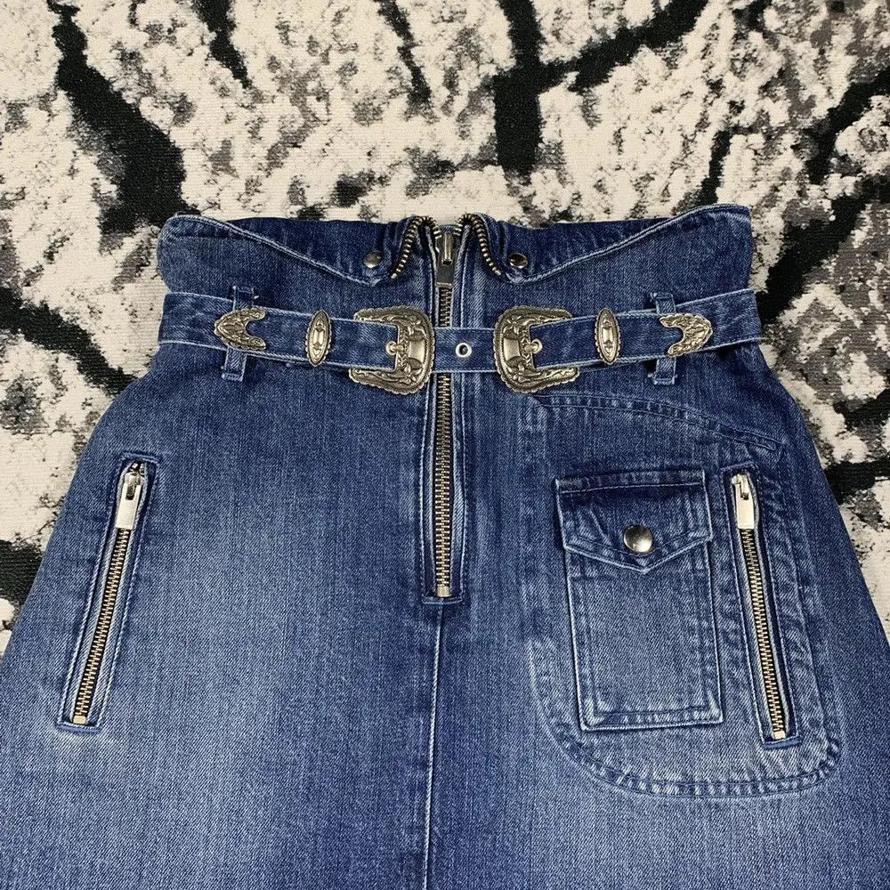 Other The Kooples Jeans Skirt Drip Japanese Style Mini Skirt Y2K Size 26" / US 2 / IT 38 - 2 Thumbnail