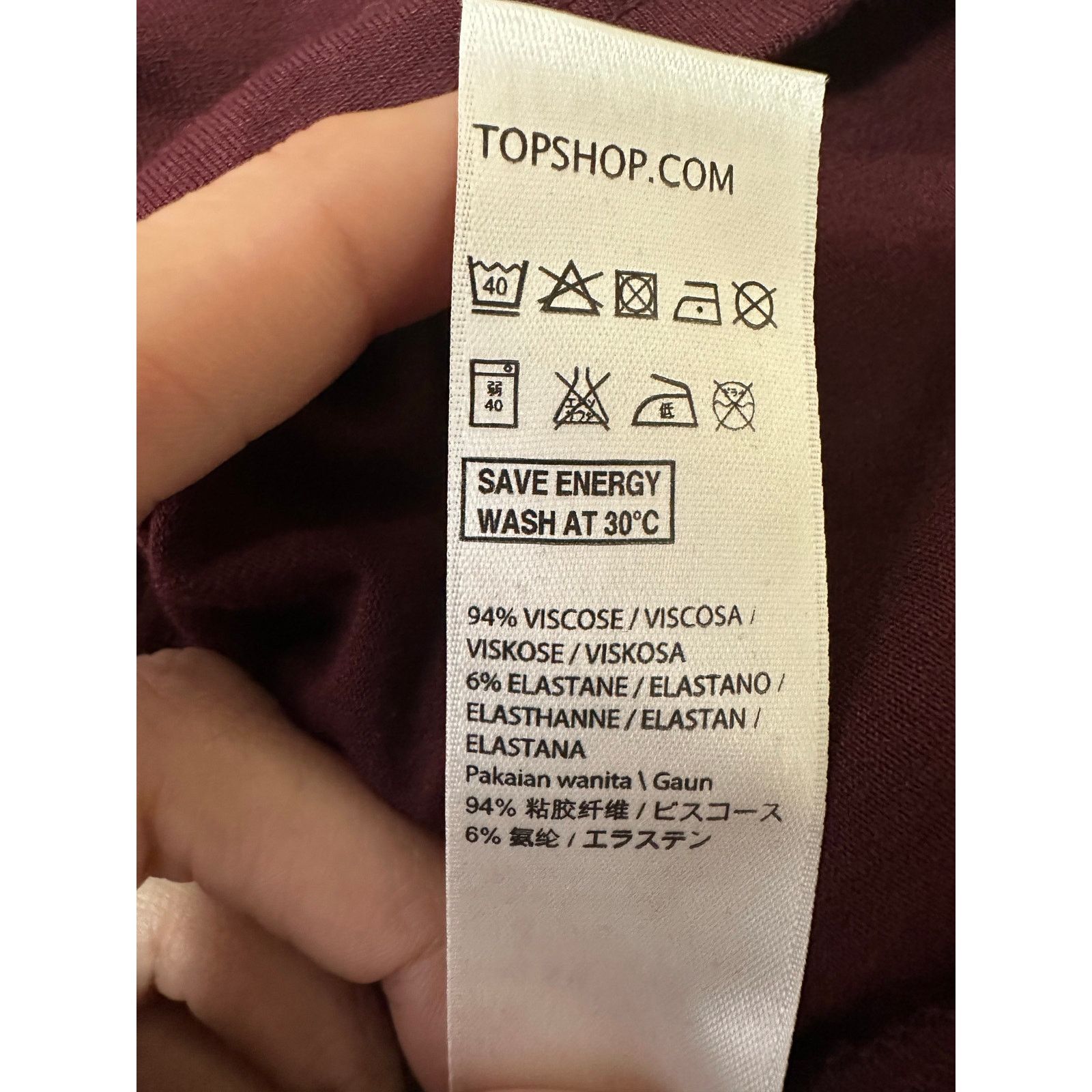 Topshop Topshop burgundy long sleeves front twist midi dress size 2 Size XS / US 0-2 / IT 36-38 - 4 Thumbnail