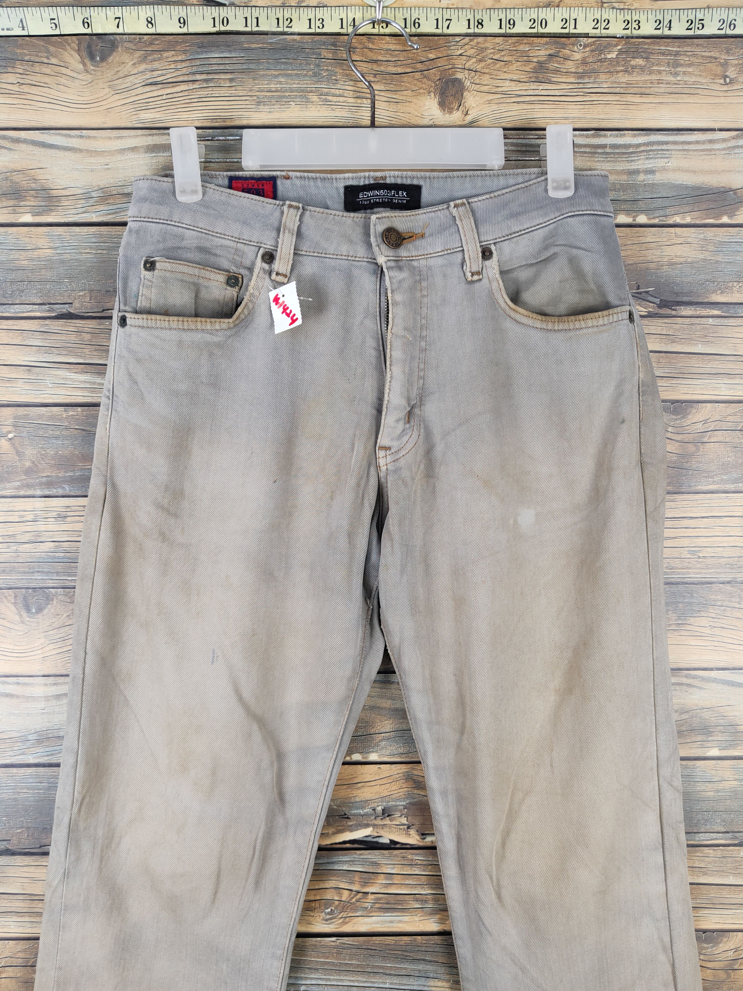 Edwin Edwin 12oz stretch denim Faded Distressed Soft Jeans #W1424 Size US 29 - 2 Thumbnail