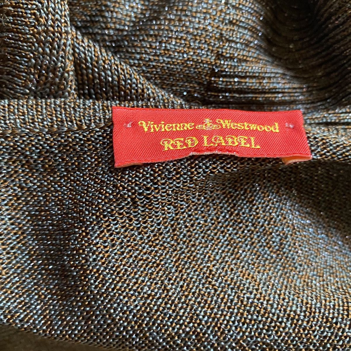 Vivienne Westwood Fall 2011 Brown Glitter Cowl Neck Dress Size M / US 6-8 / IT 42-44 - 6 Thumbnail