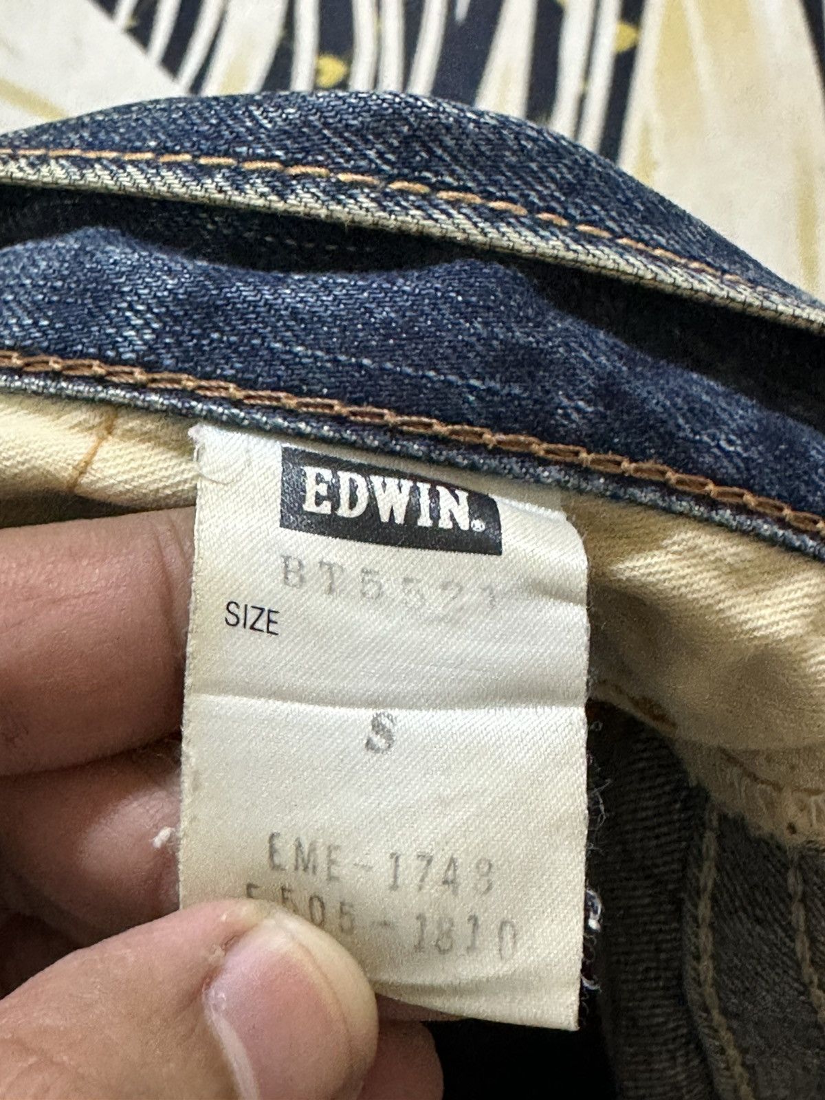 Edwin Vintage Edwin Blue Trip Mudwash Slim Fit Distressed Denim Size US 31 - 8 Thumbnail